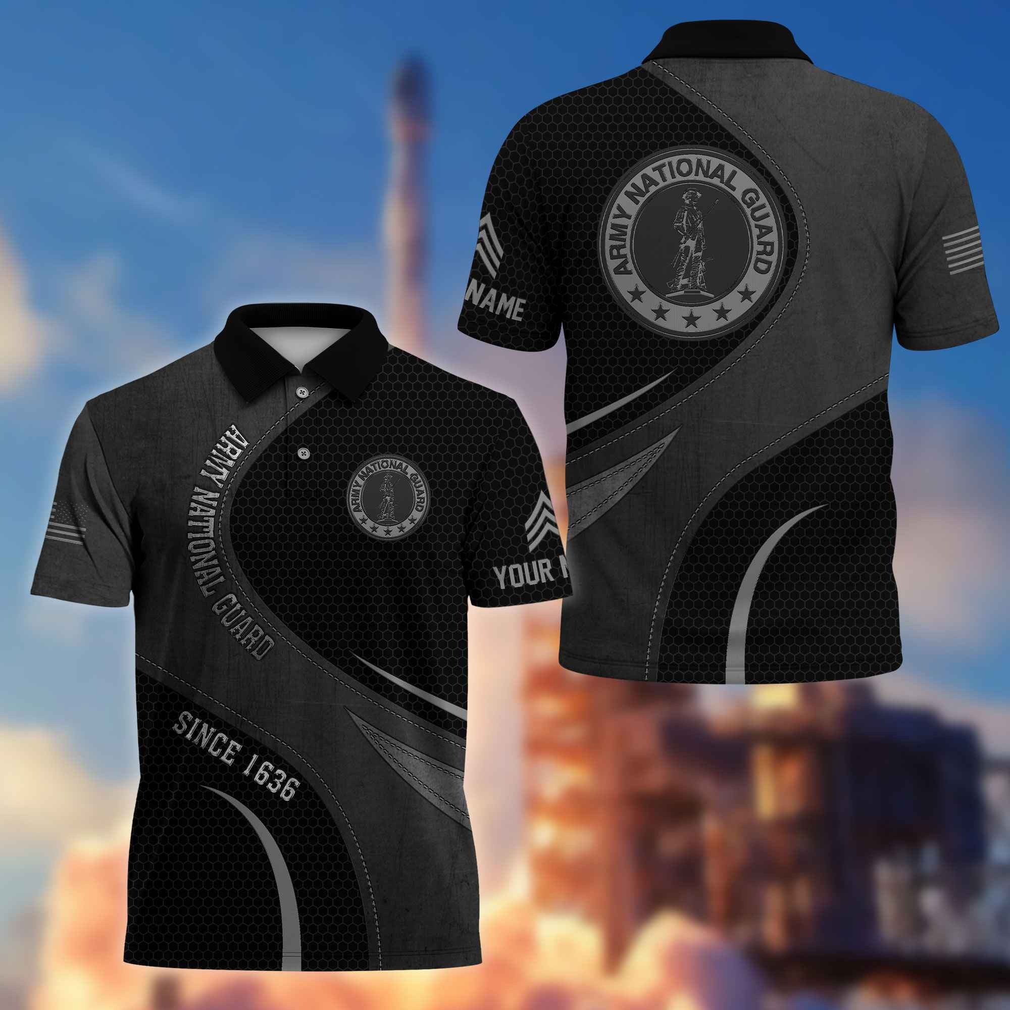 US Army National Guard Custom Polo Shirt VPVC214408, Gifts For Army National Guard Veteran, Best Gifts On Father’s Day, Armed Forces Day, Independence Day, Veterans Day