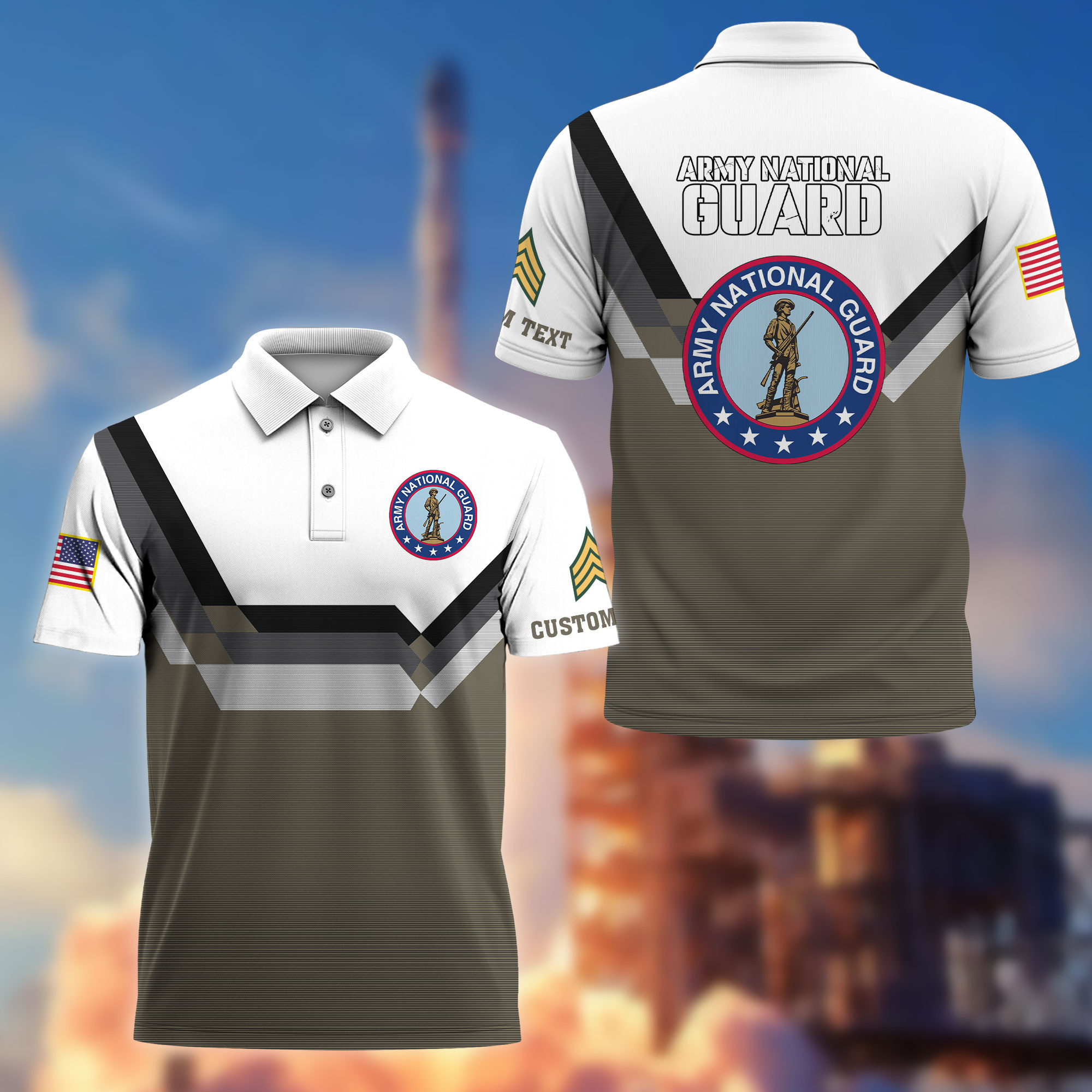 US Army National Guard Custom Polo Shirt VPVC214808, Gifts For Army National Guard Veteran, Best Gifts On Father’s Day, Armed Forces Day, Independence Day, Veterans Day