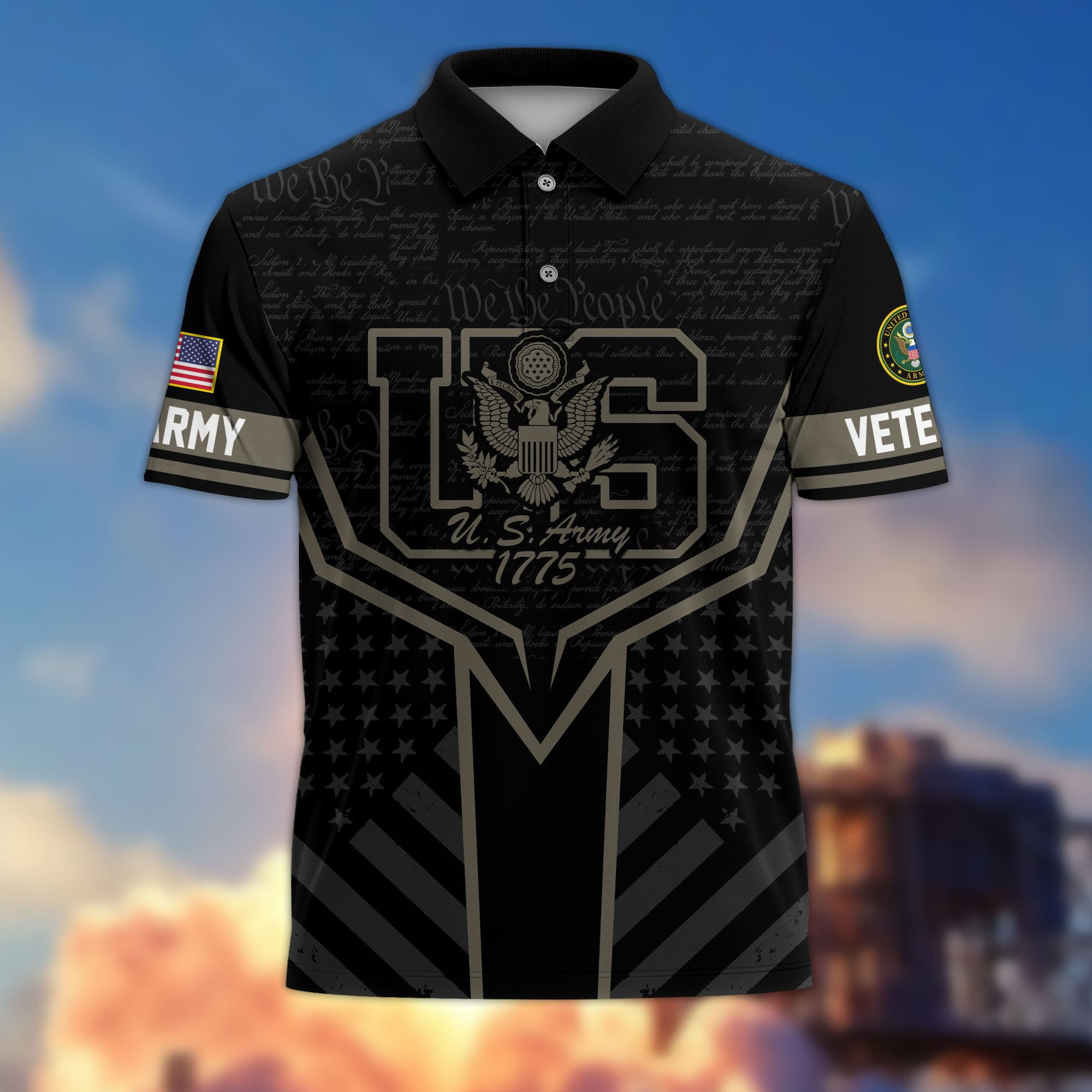 Premium US Veterans Polo Shirt BPHN280312, Gifts For US Veterans, Gifts On Memorial Day, Father’s Day, Armed Forces Day, Veterans Day