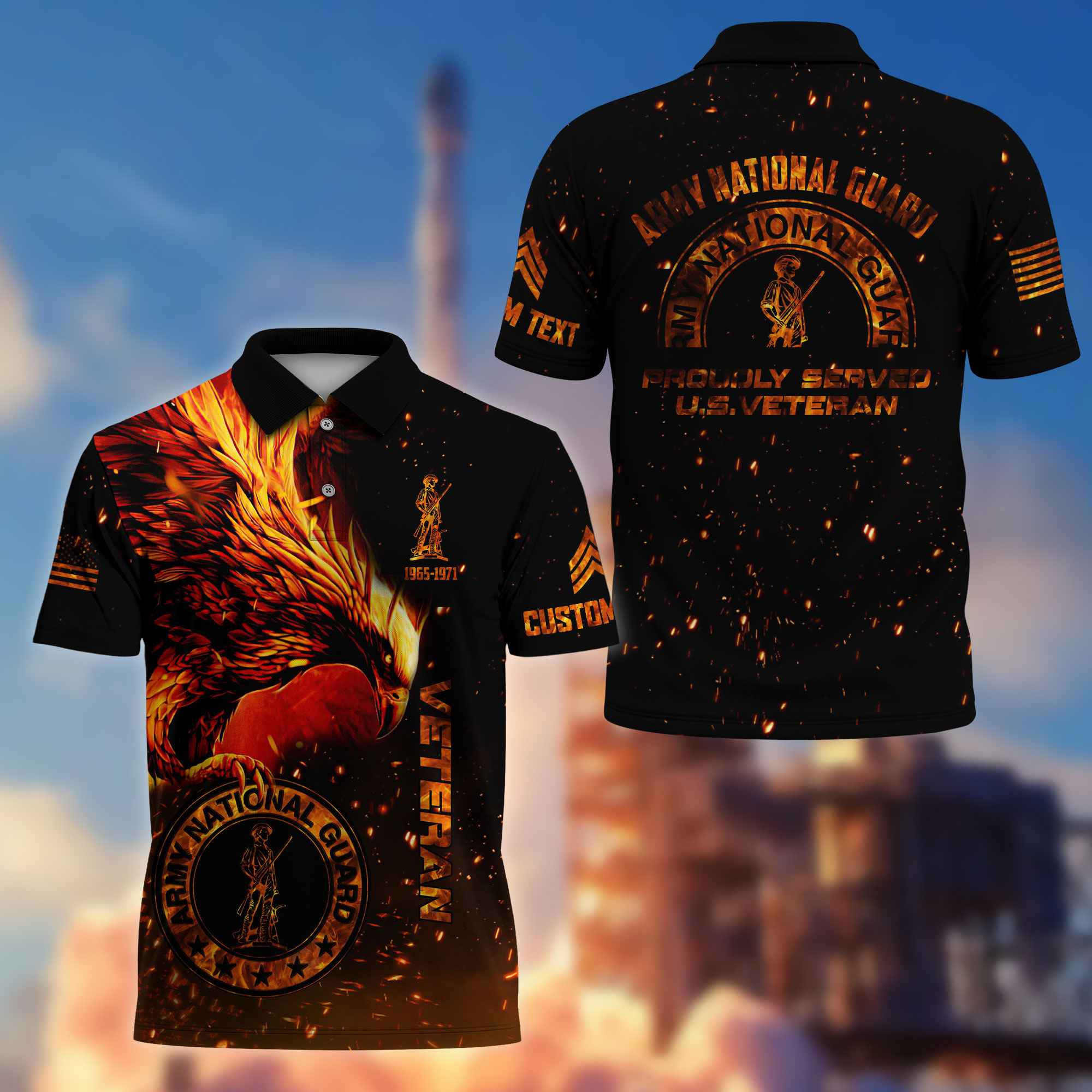 Premium Custom US Army National Guard Polo Shirt VPVC215908, Gifts For Army National Guard Veteran, Best Gifts On Father’s Day, Armed Forces Day, Independence Day, Veterans Day