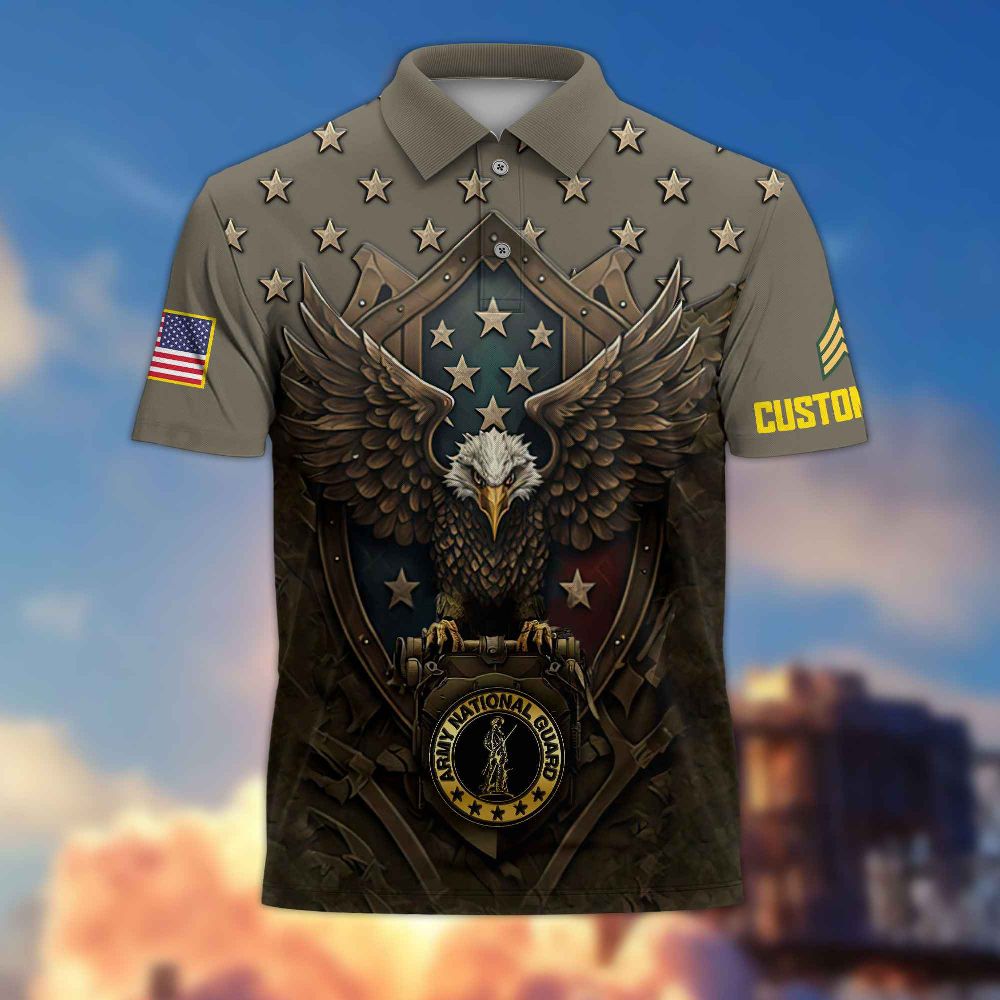 US Army National Guard Custom Polo Shirt VPVC216108, Gifts For Army National Guard Veteran, Best Gifts On Father’s Day, Armed Forces Day, Independence Day, Veterans Day