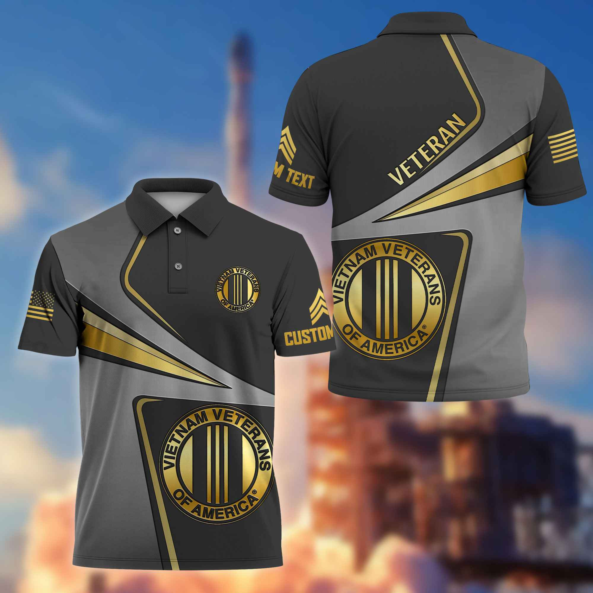 Premium Custom Vietnam Veteran Polo Shirt VPVC216306, Gifts For Vietnam Veteran, Best Gifts On Father’s Day, Armed Forces Day, Independence Day, Veterans Day