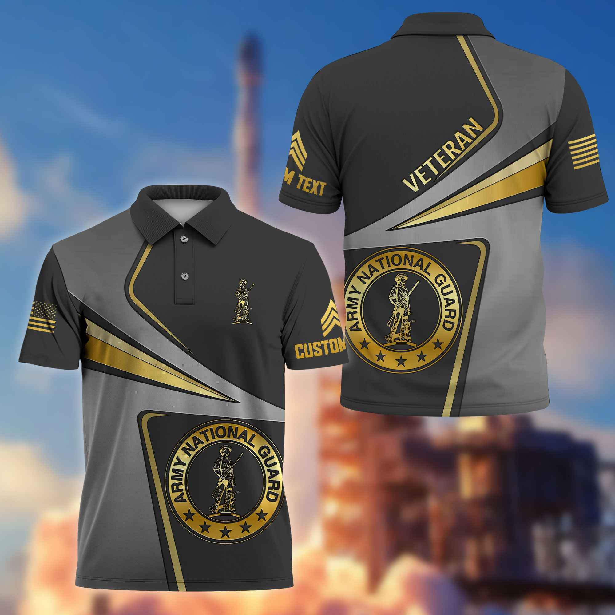 Premium Custom US Army National Guard Polo Shirt VPVC216308, Gifts For Army National Guard Veteran, Best Gifts On Father’s Day, Armed Forces Day, Independence Day, Veterans Day