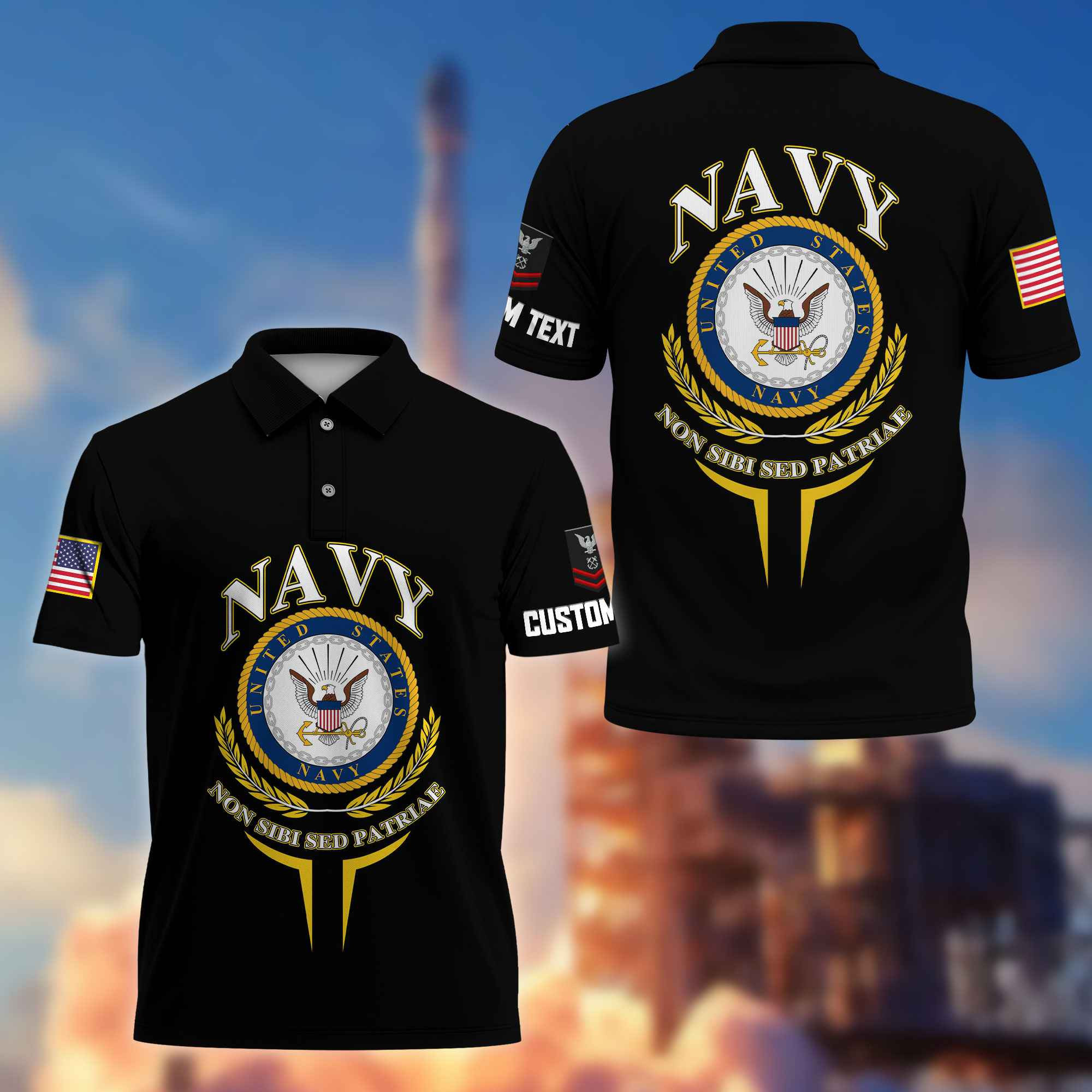 Premium Custom US Navy Polo Shirt VPVC216702, Gifts For Navy Veteran, Best Gifts On Father’s Day, Armed Forces Day, Independence Day, Veterans Day