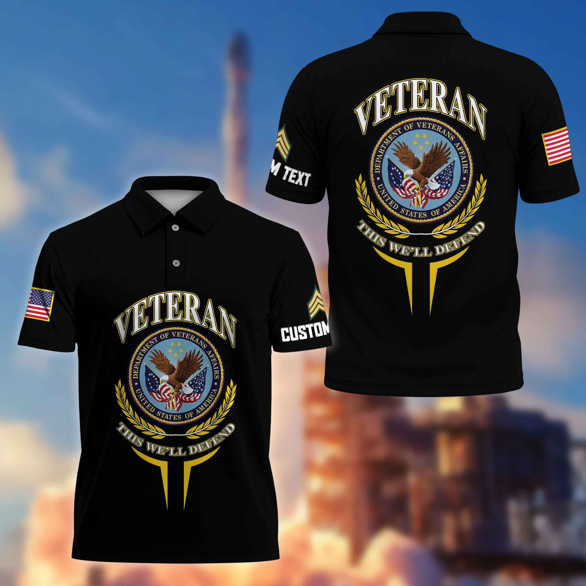 Premium Custom US Veteran Polo Shirt VPVC216707, Gifts For US Veteran, Best Gifts On Father’s Day, Armed Forces Day, Independence Day, Veterans Day