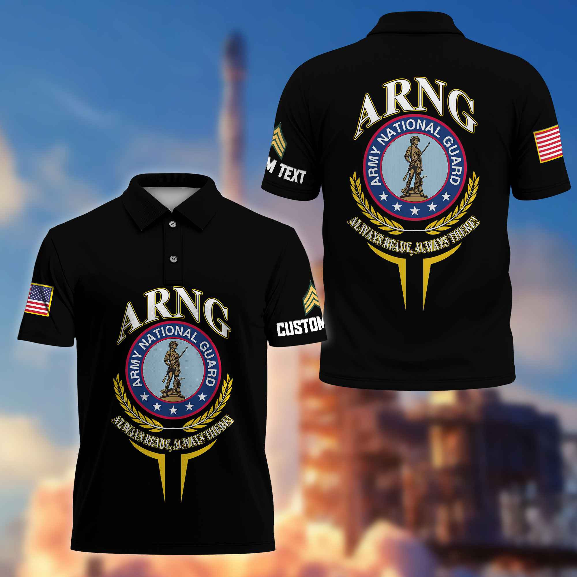 Premium Custom US Army National Guard Polo Shirt VPVC216708, Gifts For Army National Guard Veteran, Best Gifts On Father’s Day, Armed Forces Day, Independence Day, Veterans Day