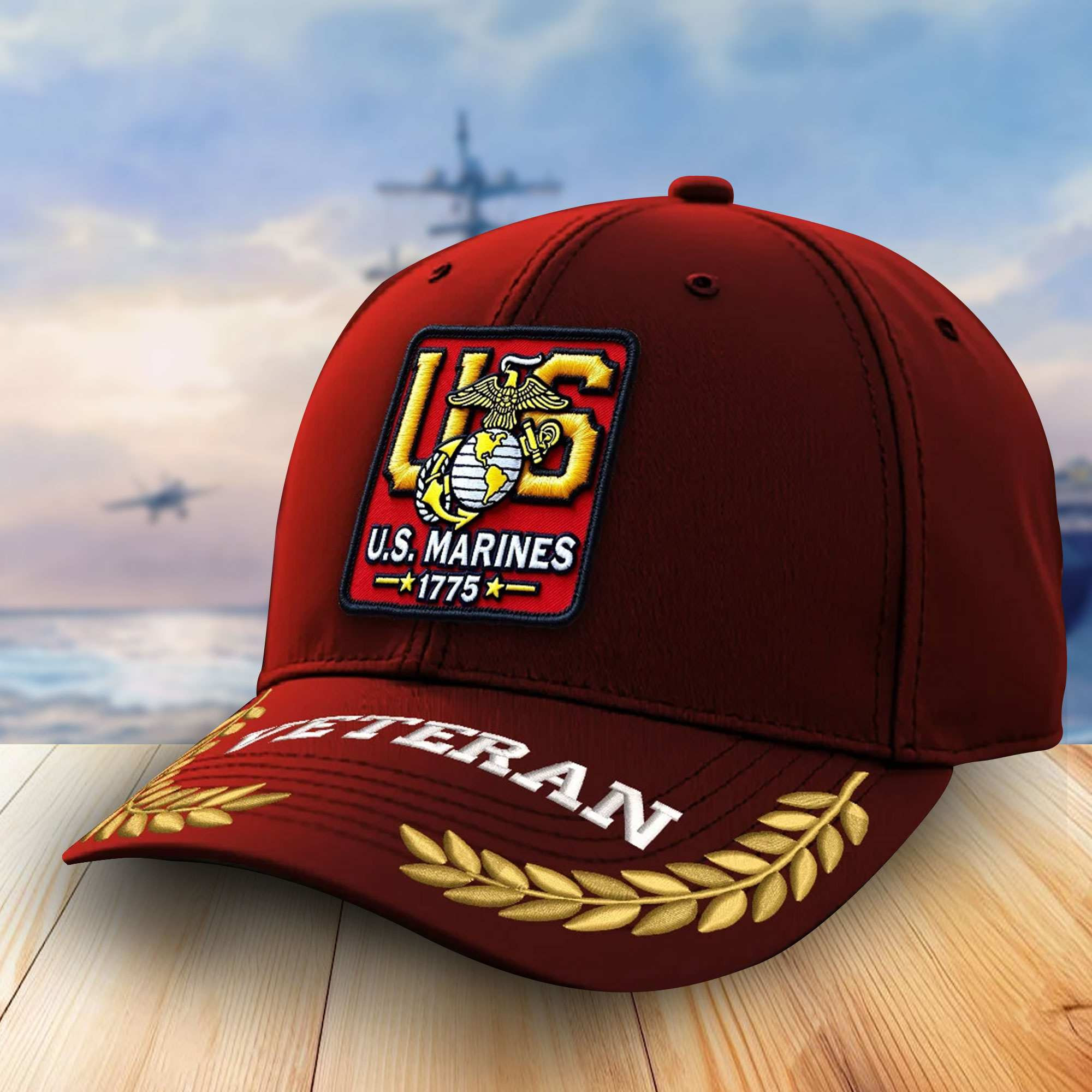 Premium USMC Veterans Embroidered Baseball Hats VPVC302504, Gifts For Marine Veteran On Father’s Day, Armed Forces Day, Independence Day, Veterans Day