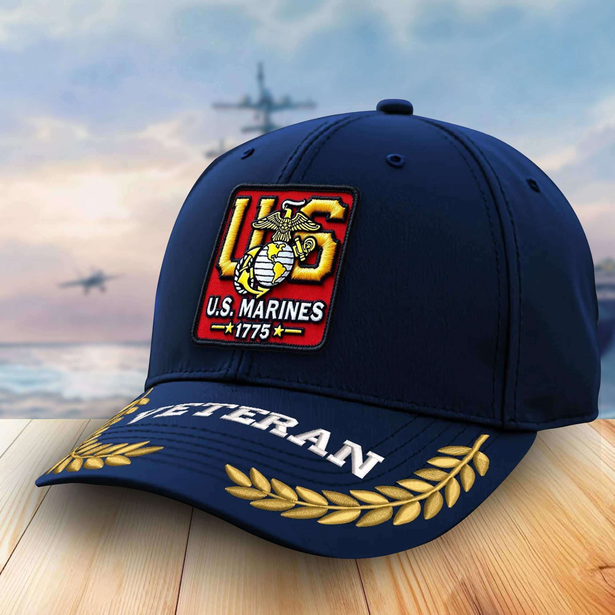 Premium USMC Veterans Embroidered Baseball Hats VPVC302505, Gifts For Marine Veteran On Father’s Day, Armed Forces Day, Independence Day, Veterans Day