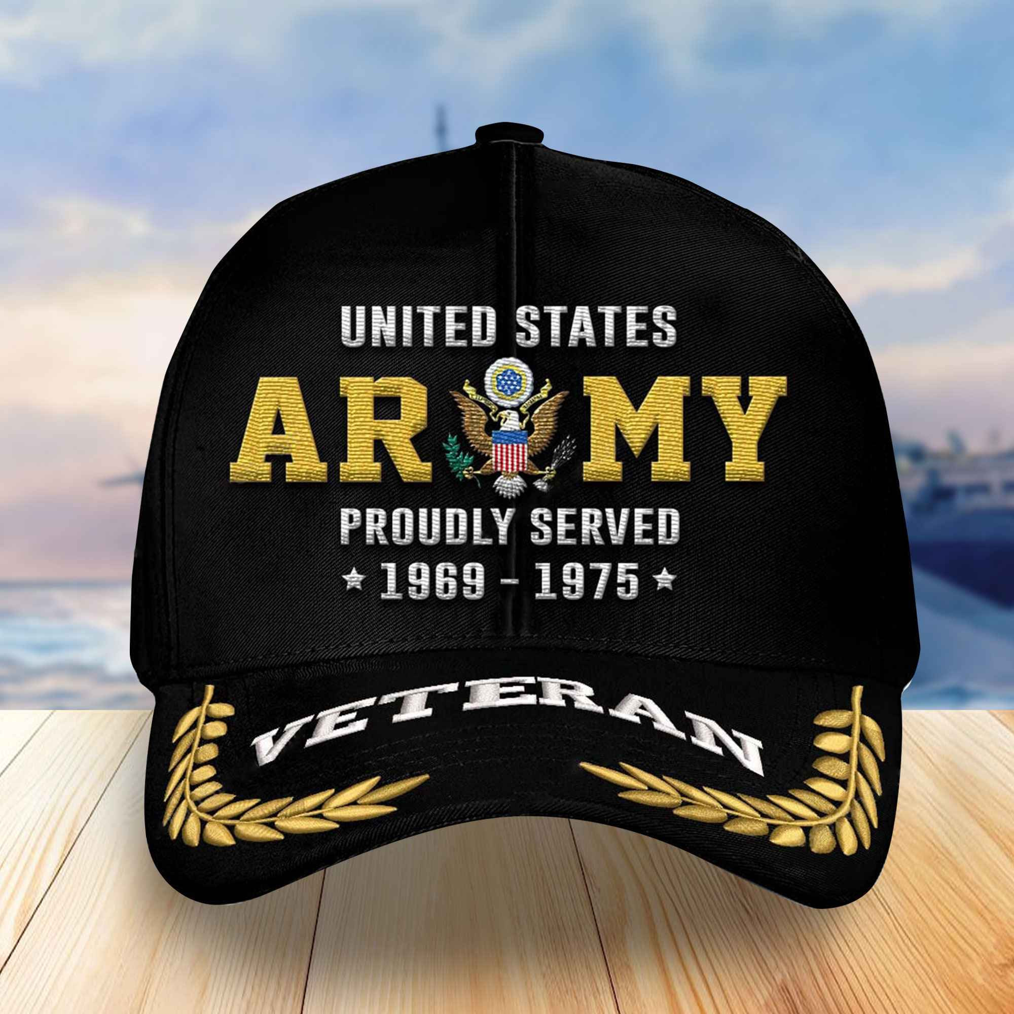 Premium Custom US Veterans Embroidered Baseball Hats VPVC304601, Gifts For Veterans On Father’s Day, Armed Forces Day, Independence Day, Veterans Day