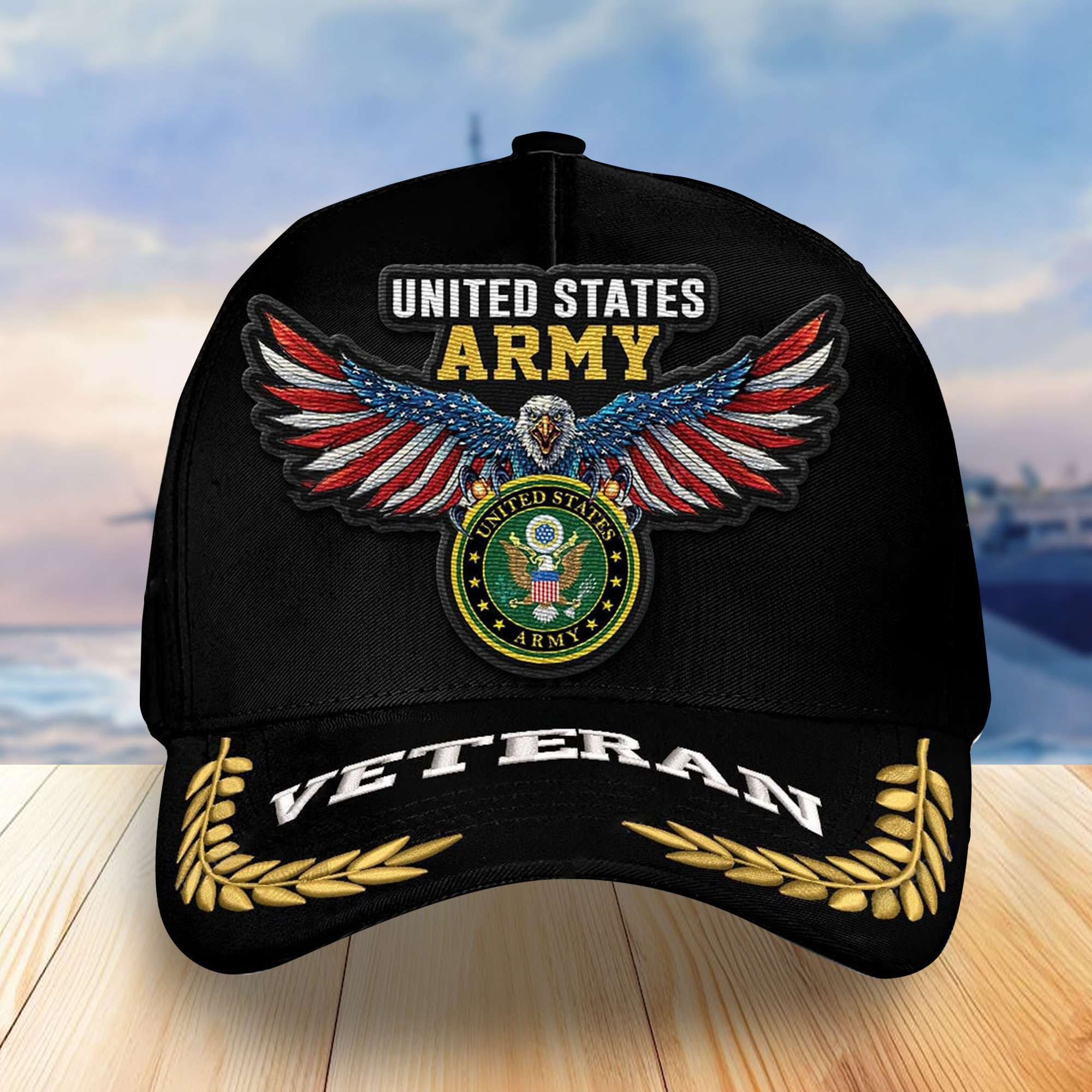 Premium Custom US Veterans Embroidered Baseball Hats VPVC304801, Gifts For Veterans On Father’s Day, Armed Forces Day, Independence Day, Veterans Day