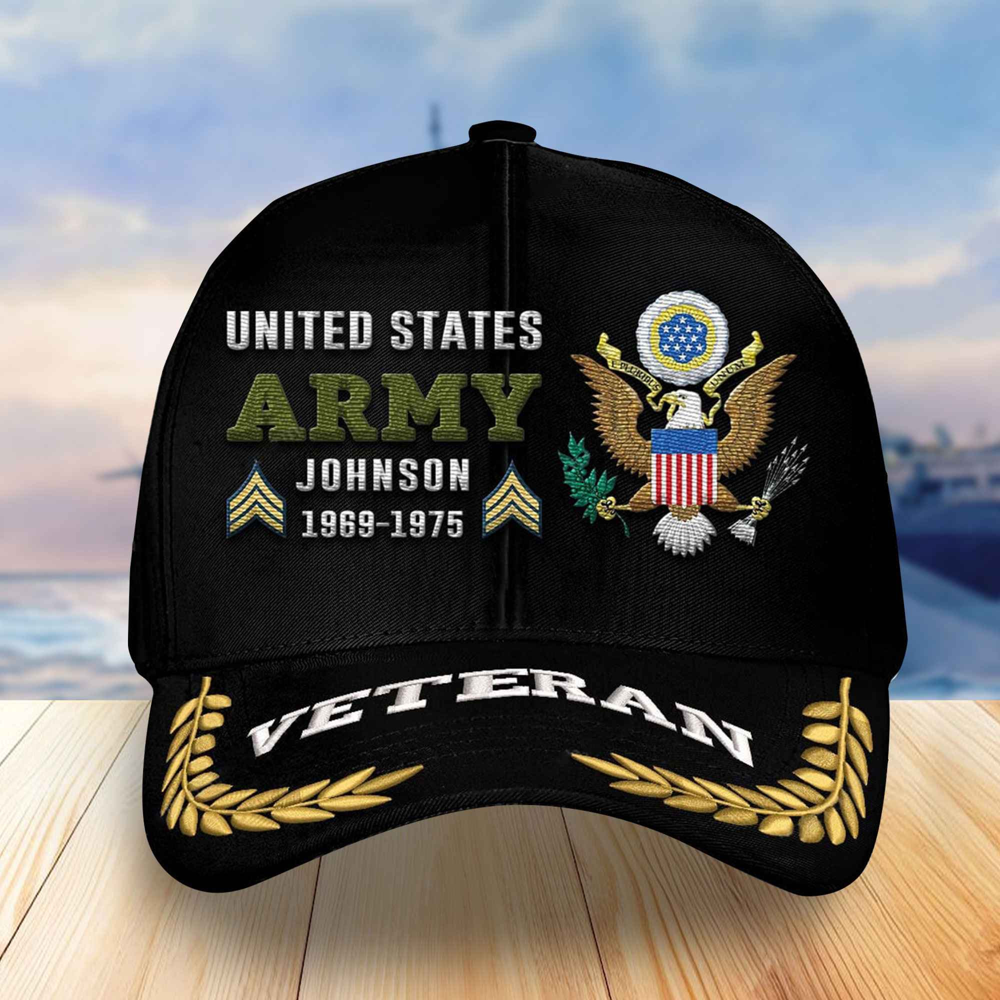 Premium Custom US Veterans Embroidered Baseball Hats VPVC304901, Gifts For Veterans On Father’s Day, Armed Forces Day, Independence Day, Veterans Day