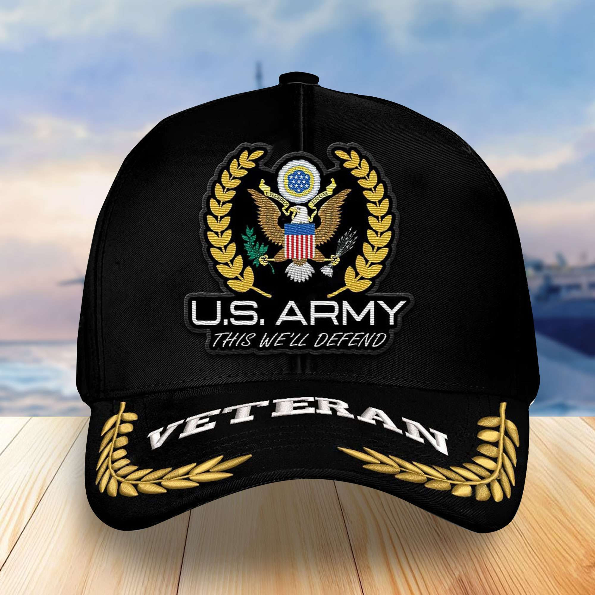 Premium Custom US Veterans Embroidered Baseball Hats VPVC305001, Gifts For Veterans On Father’s Day, Armed Forces Day, Independence Day, Veterans Day