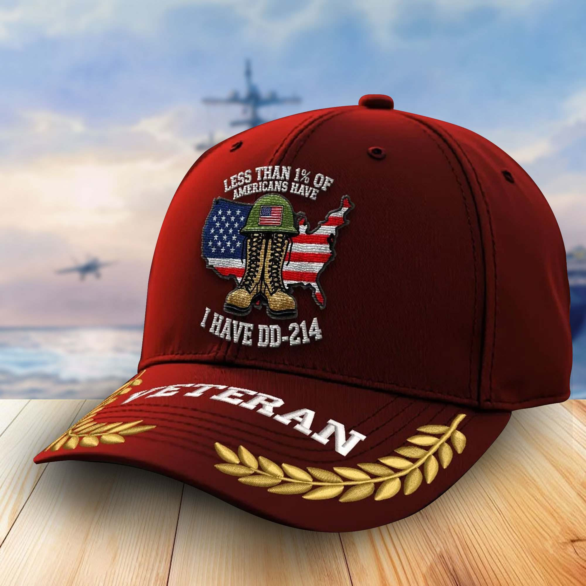 Premium US Veterans Embroidered Baseball Hats VPVC303001, Gifts For Veterans On Father’s Day, Armed Forces Day, Independence Day, Veterans Day