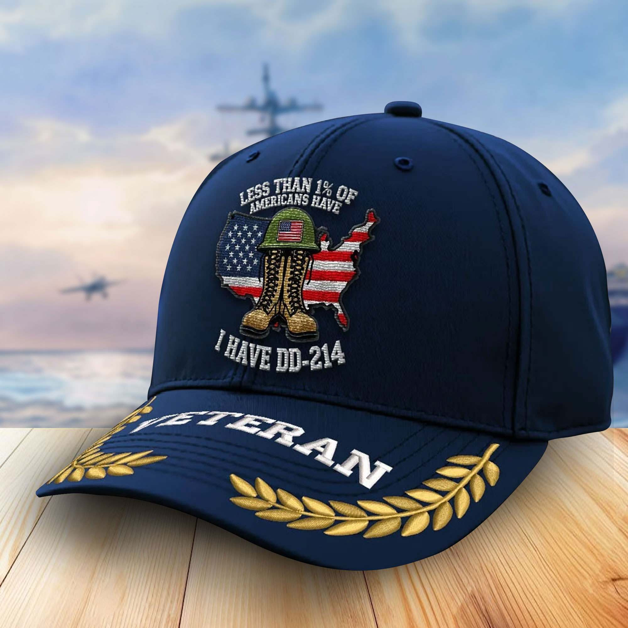 Premium US Veterans Embroidered Baseball Hats VPVC303002, Gifts For Veterans On Father’s Day, Armed Forces Day, Independence Day, Veterans Day