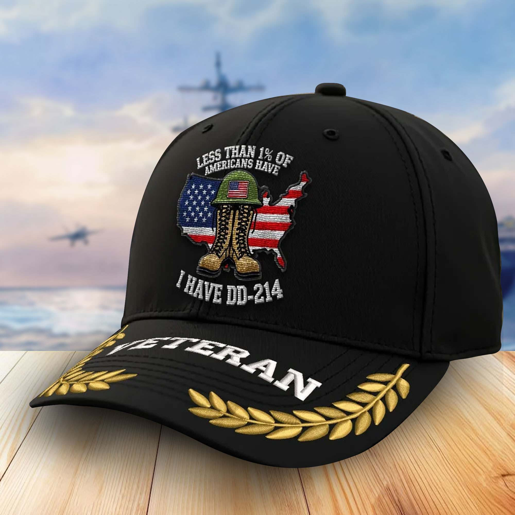 Premium US Veterans Embroidered Baseball Hats VPVC303003, Gifts For Veterans On Father’s Day, Armed Forces Day, Independence Day, Veterans Day