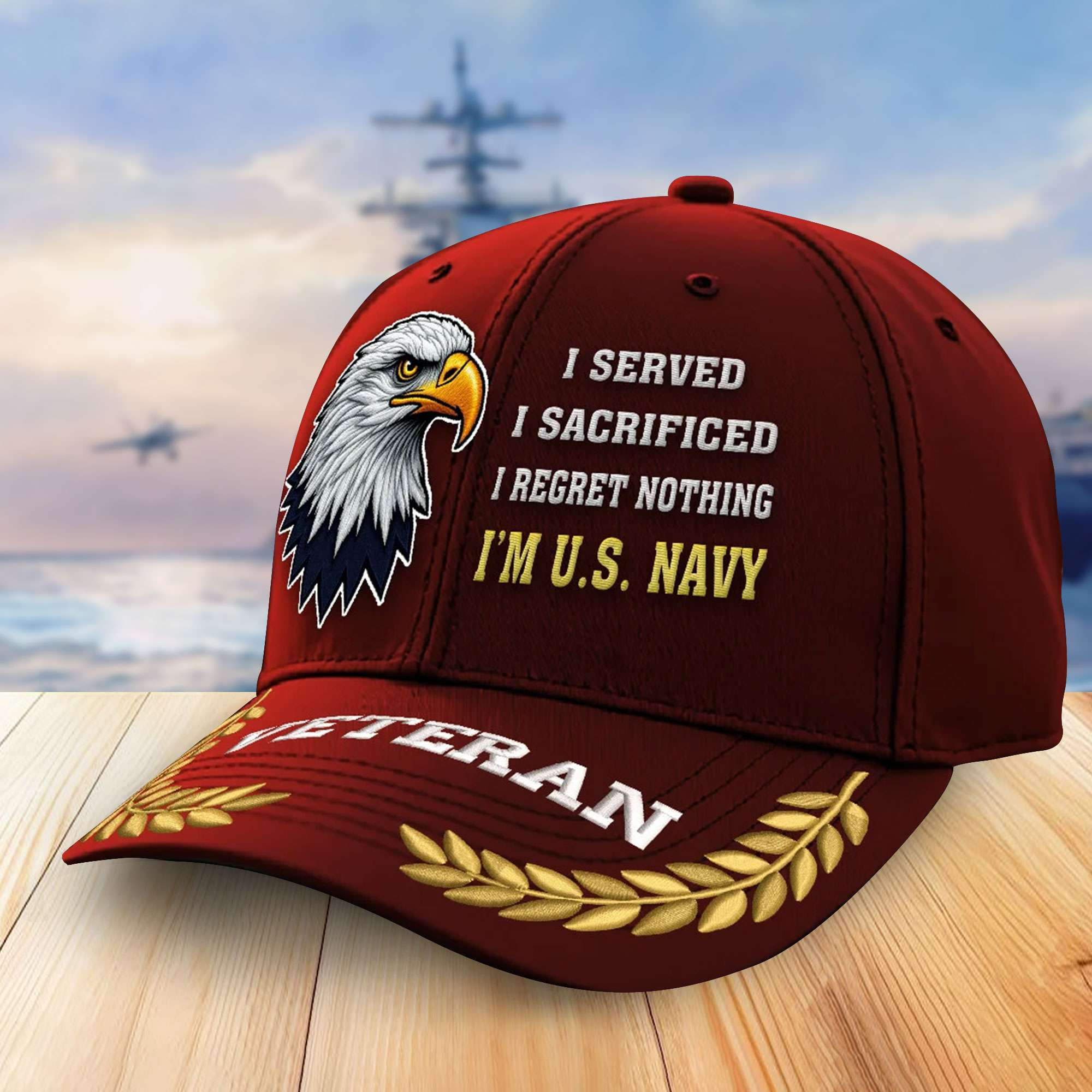Premium US Navy Embroidered Baseball Hats VPVC305401, Gifts For Navy Veterans On Father’s Day, Armed Forces Day, Independence Day, Veterans Day