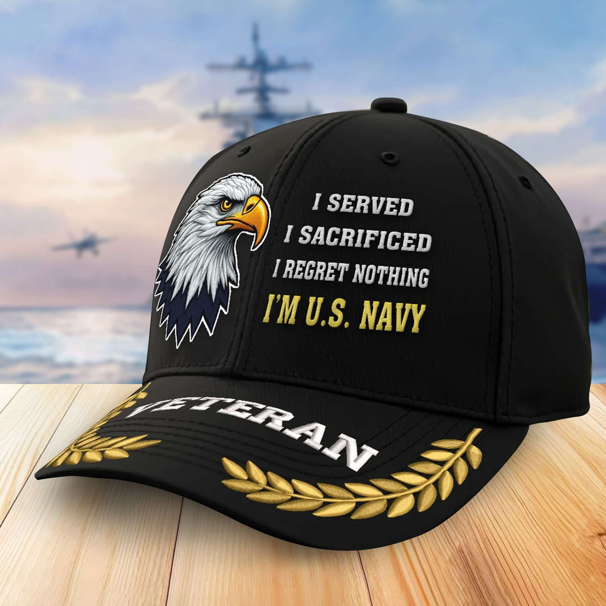 Premium US Navy Embroidered Baseball Hats VPVC305403, Gifts For Navy Veterans On Father’s Day, Armed Forces Day, Independence Day, Veterans Day