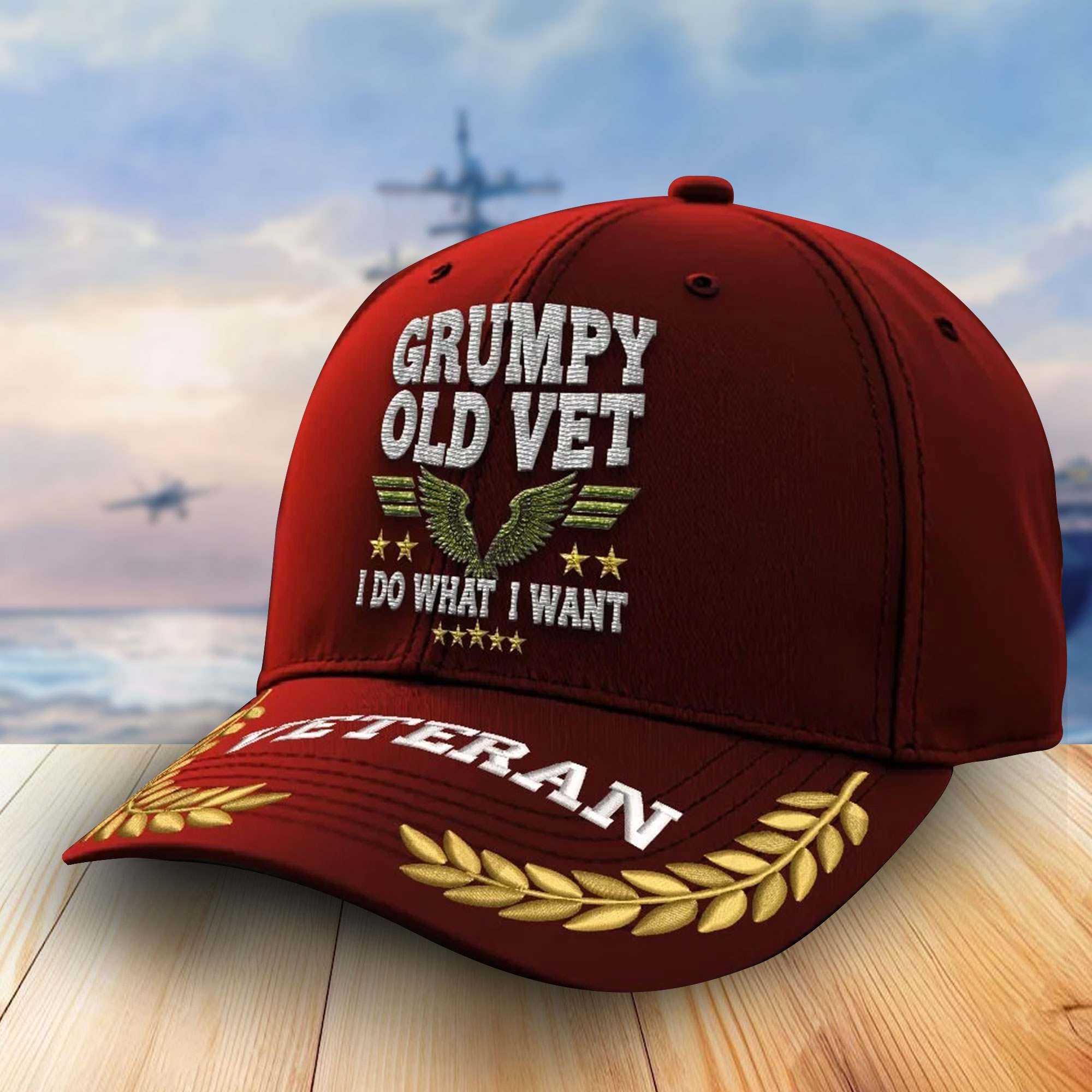 Premium US Veterans Embroidered Baseball Hats VPVC303101, Gifts For Veterans On Father’s Day, Armed Forces Day, Independence Day, Veterans Day