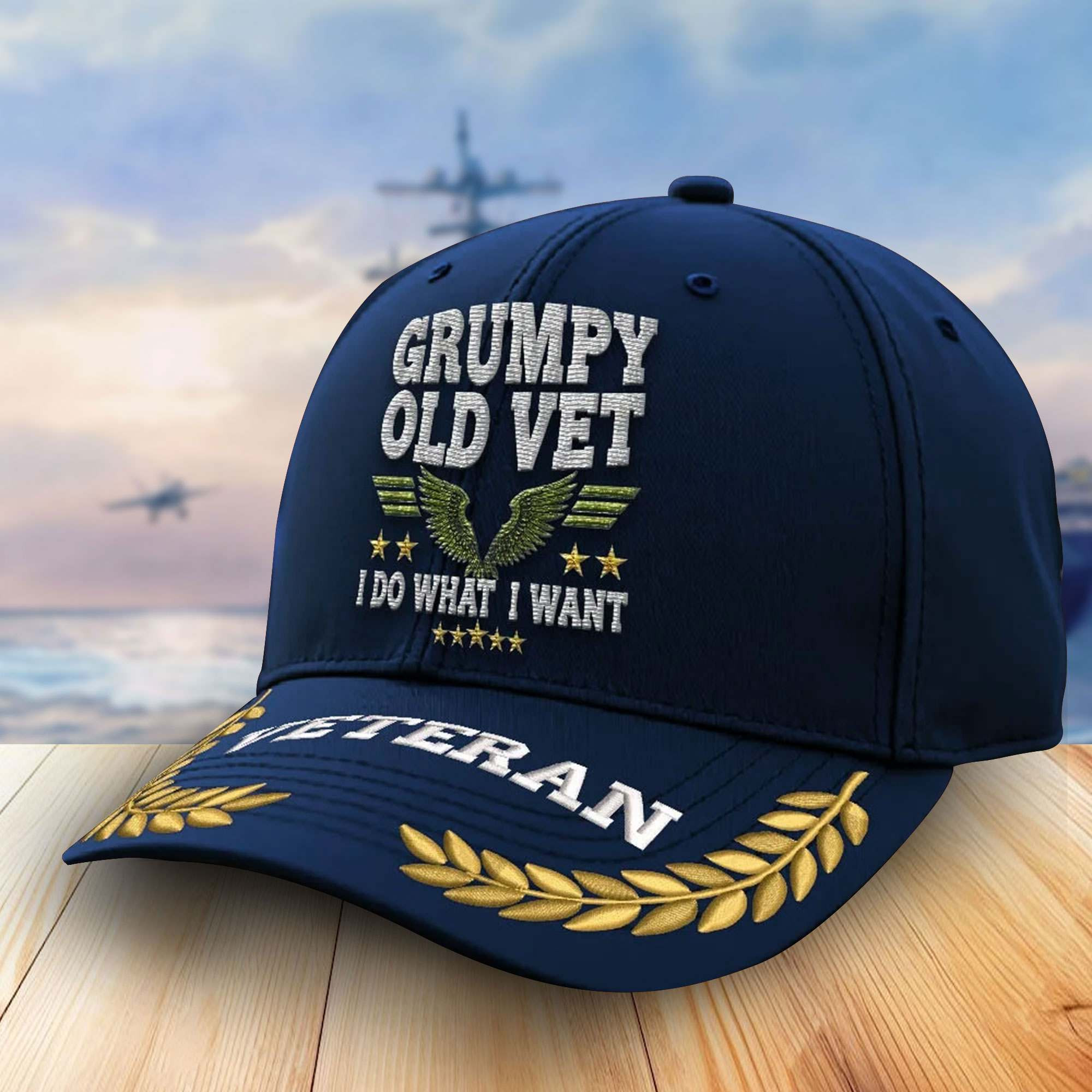 Premium US Veterans Embroidered Baseball Hats VPVC303102, Gifts For Veterans On Father’s Day, Armed Forces Day, Independence Day, Veterans Day