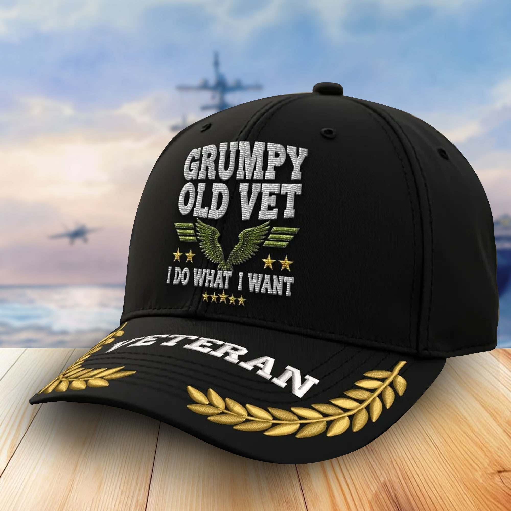 Premium US Veterans Embroidered Baseball Hats VPVC303103, Gifts For Veterans On Father’s Day, Armed Forces Day, Independence Day, Veterans Day