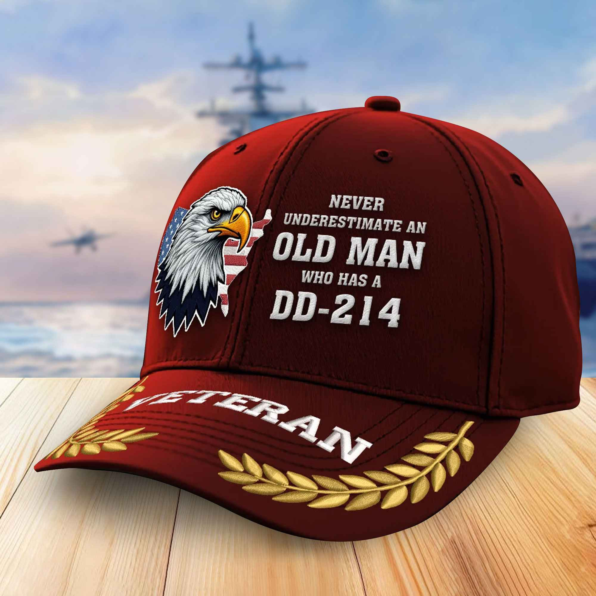 Premium US Veterans Embroidered Baseball Hats VPVC305601, Gifts For Veterans On Father’s Day, Armed Forces Day, Independence Day, Veterans Day