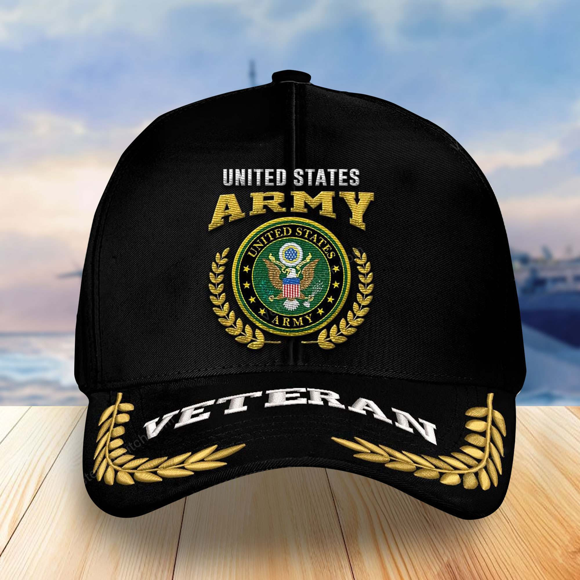 Premium Custom US Army Veterans Embroidered Baseball Hats VPVC304001, Gifts For Veterans On Father’s Day, Armed Forces Day, Independence Day, Veterans Day