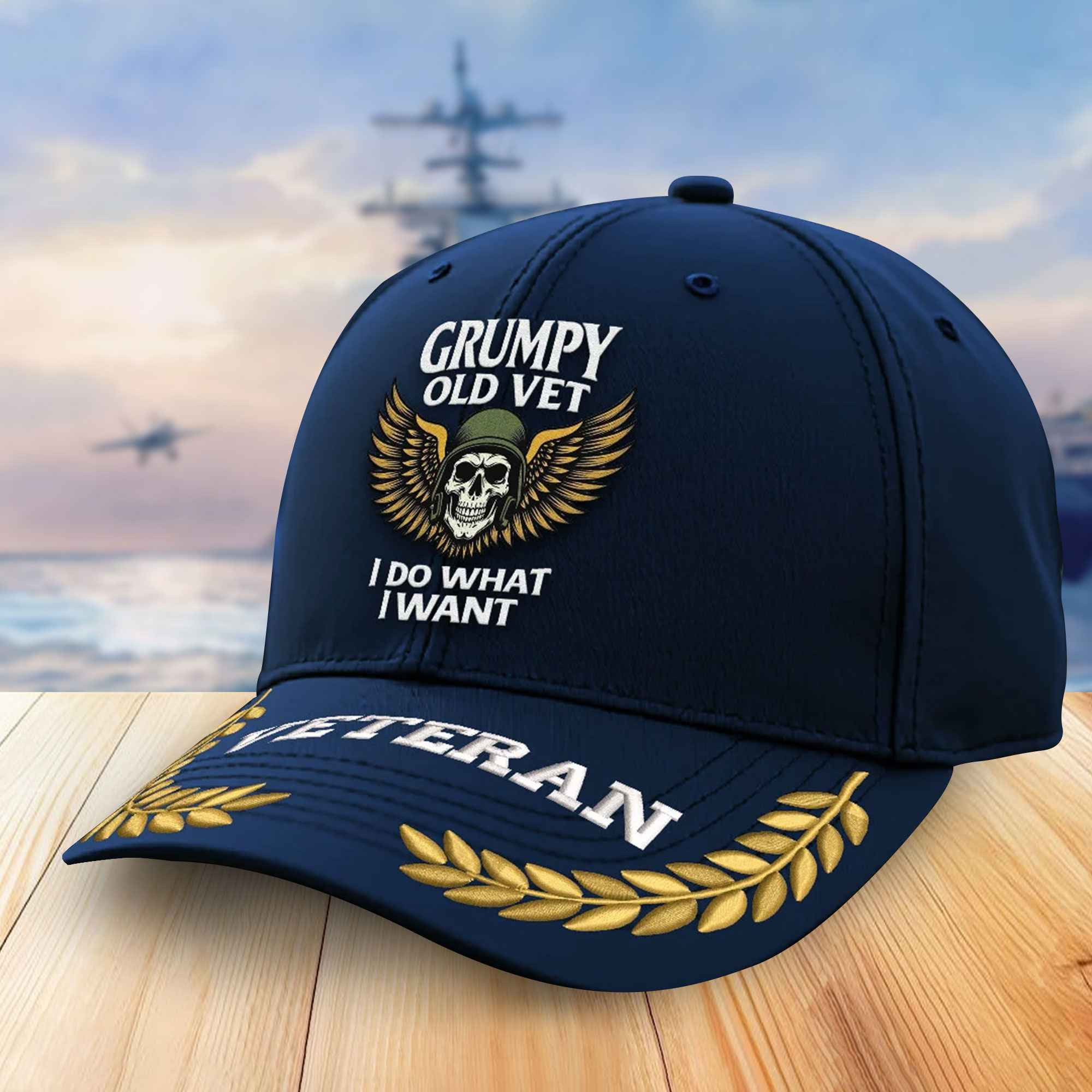 Premium US Veterans Embroidered Baseball Hats VPVC306202, Gifts For Veterans On Father’s Day, Armed Forces Day, Independence Day, Veterans Day