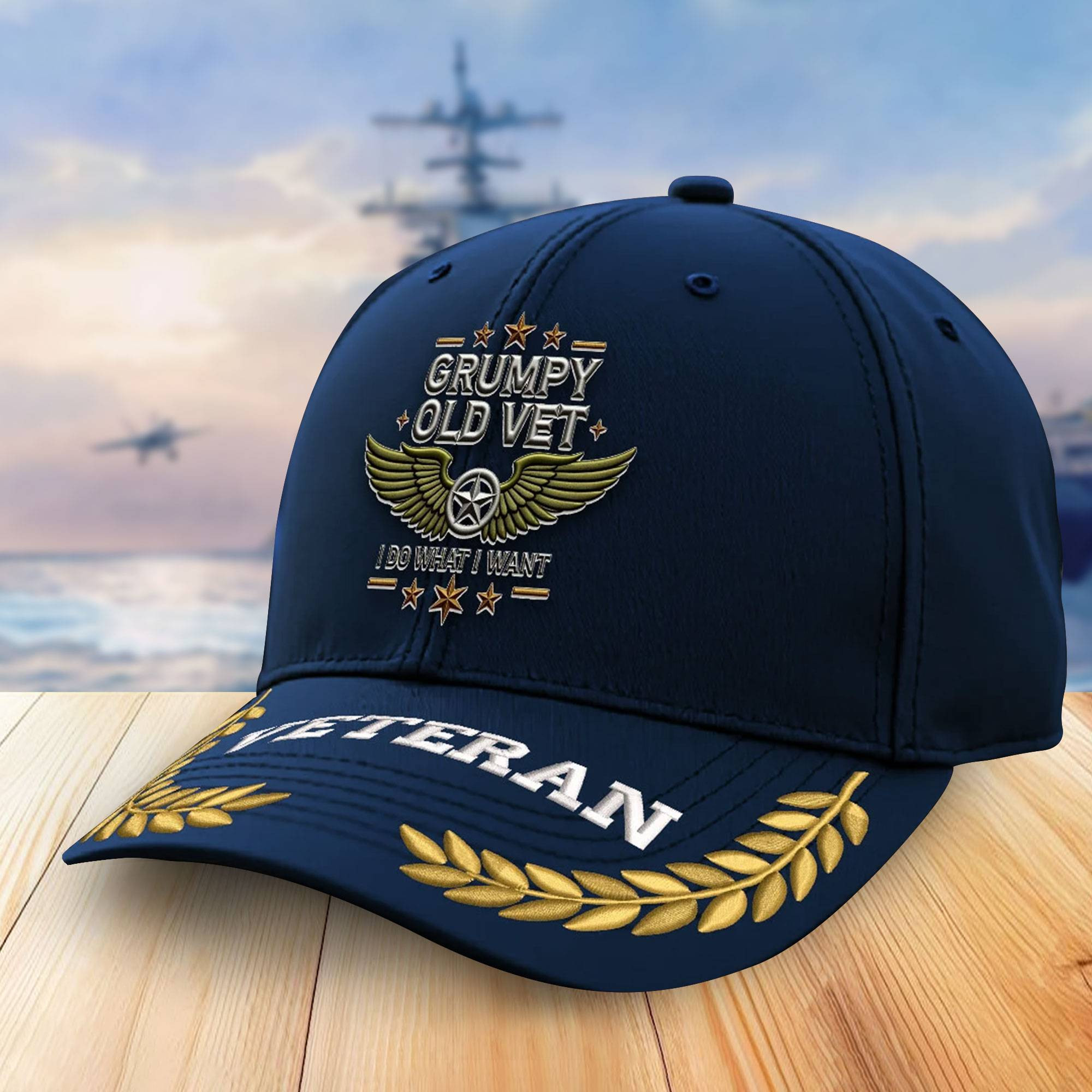 Premium US Veterans Embroidered Baseball Hats VPVC306302, Gifts For Veterans On Father’s Day, Armed Forces Day, Independence Day, Veterans Day