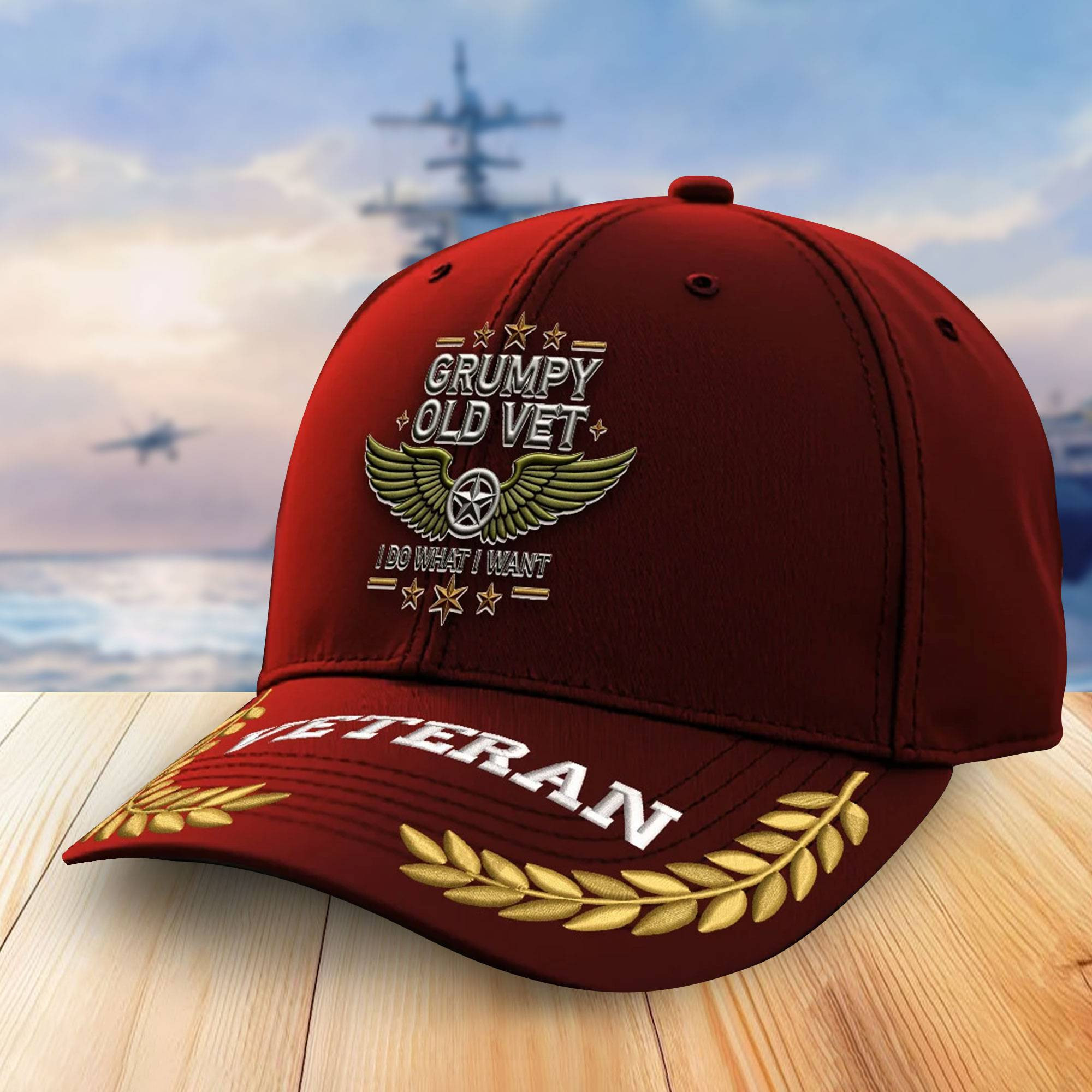 Premium US Veterans Embroidered Baseball Hats VPVC306301, Gifts For Veterans On Father’s Day, Armed Forces Day, Independence Day, Veterans Day