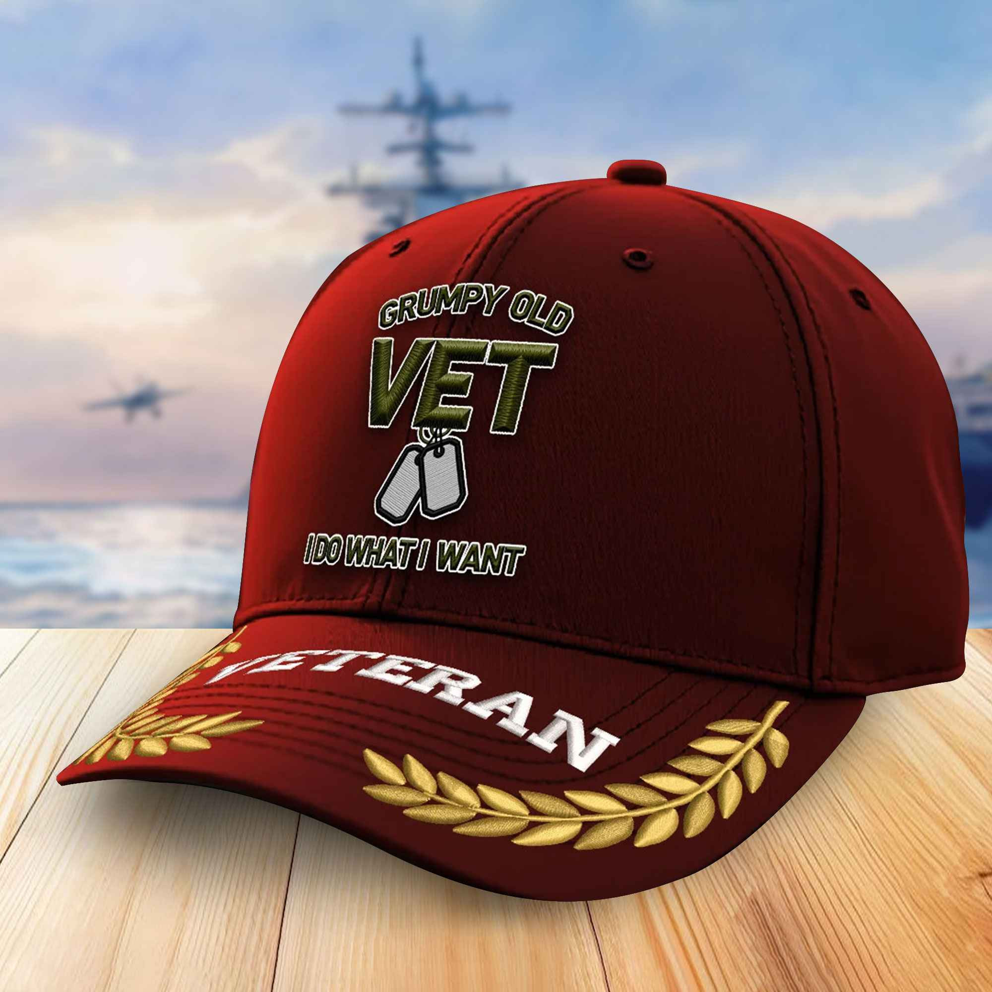 Premium US Veterans Embroidered Baseball Hats VPVC306401, Gifts For Veterans On Father’s Day, Armed Forces Day, Independence Day, Veterans Day