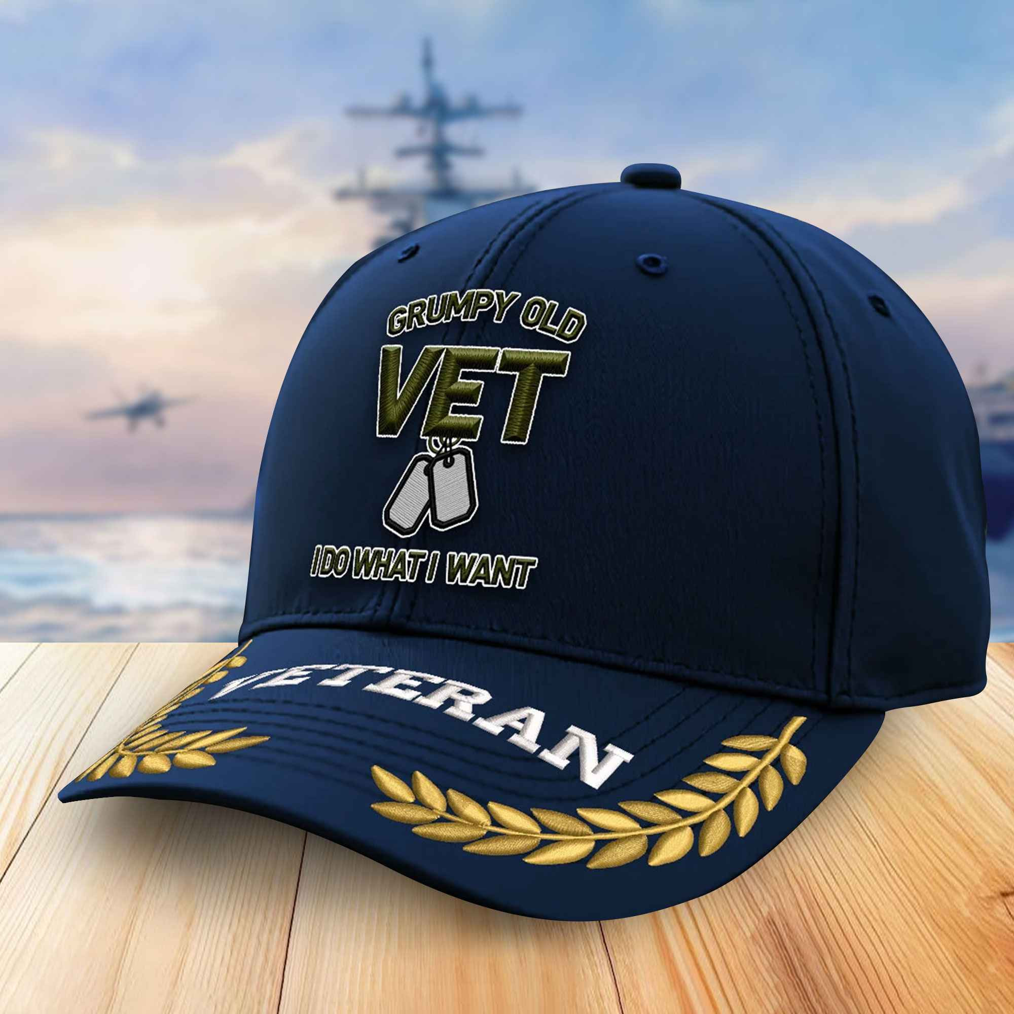 Premium US Veterans Embroidered Baseball Hats VPVC306402, Gifts For Veterans On Father’s Day, Armed Forces Day, Independence Day, Veterans Day