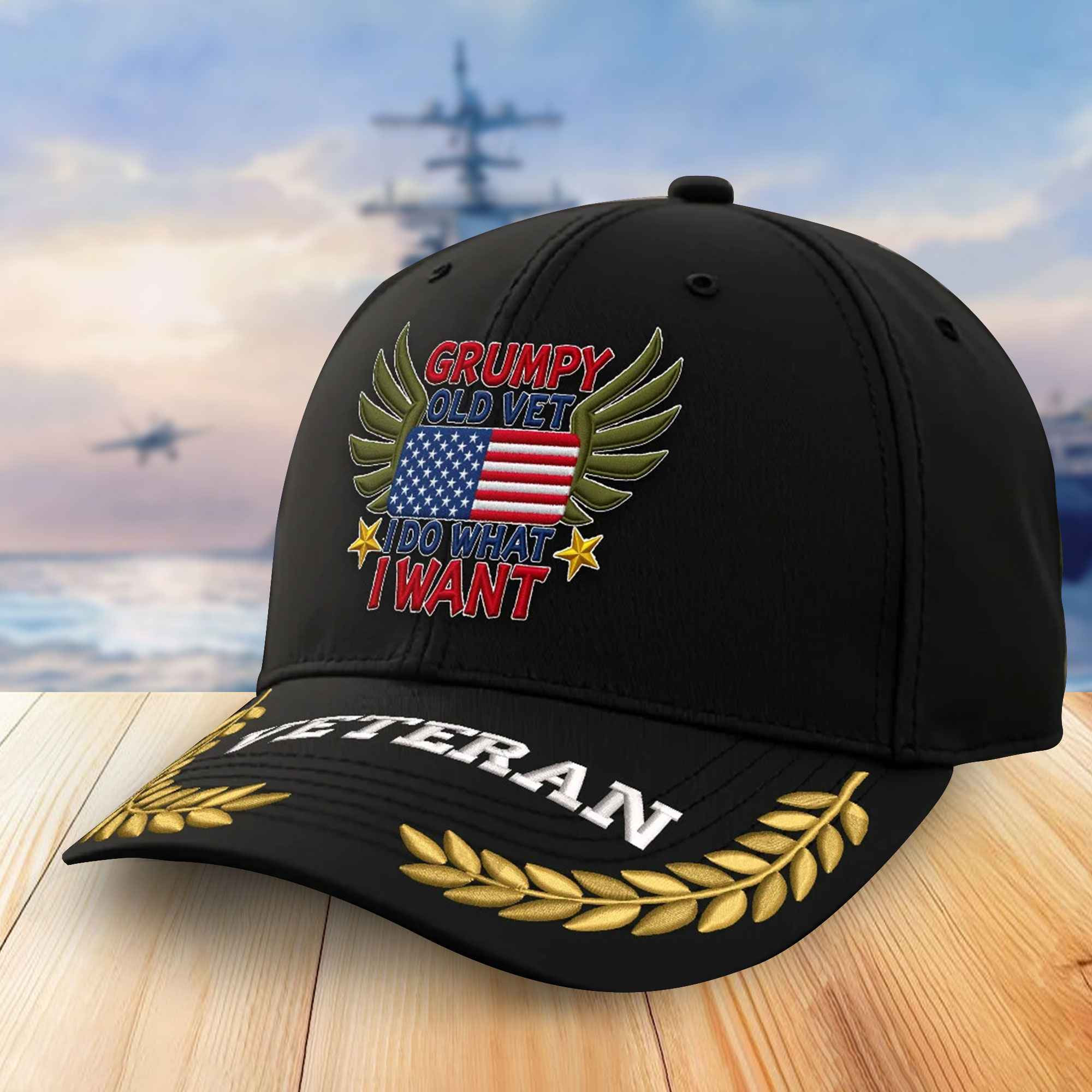 Premium US Veterans Embroidered Baseball Hats VPVC306503, Gifts For Veterans On Father’s Day, Armed Forces Day, Independence Day, Veterans Day