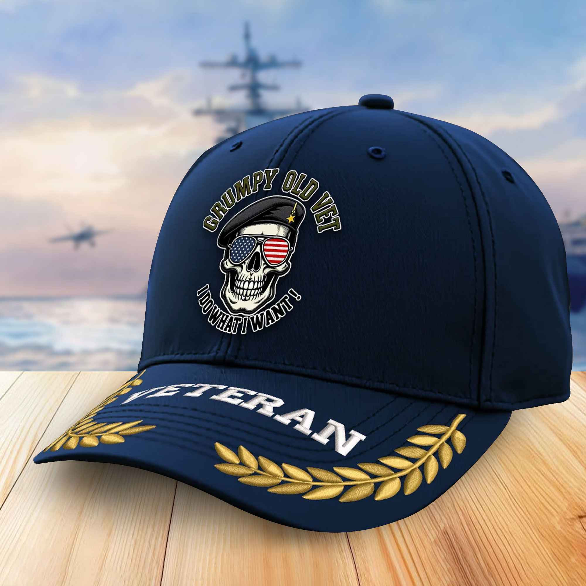 Premium US Veterans Embroidered Baseball Hats VPVC306602, Gifts For Veterans On Father’s Day, Armed Forces Day, Independence Day, Veterans Day