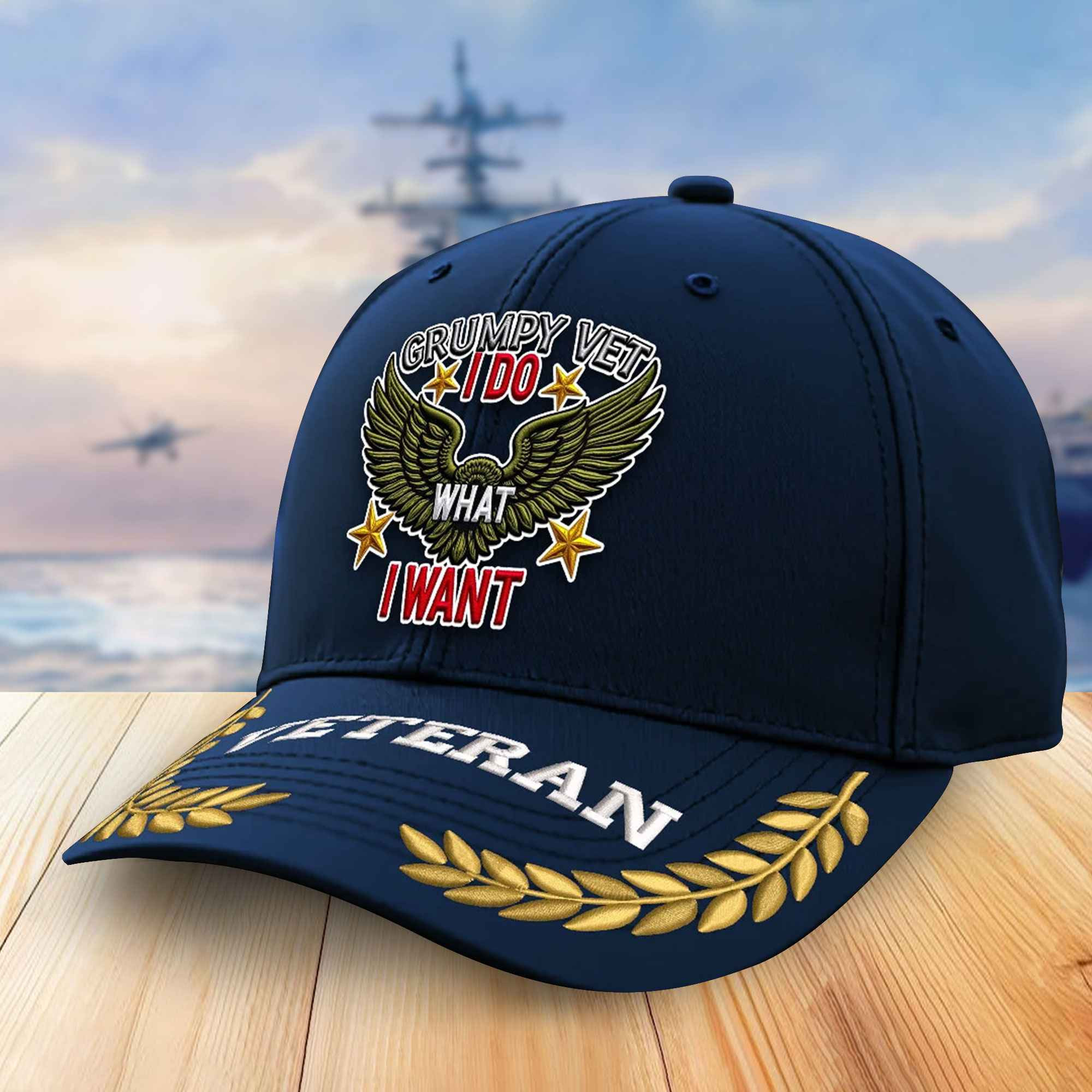Premium US Veterans Embroidered Baseball Hats VPVC306702, Gifts For Veterans On Father’s Day, Armed Forces Day, Independence Day, Veterans Day