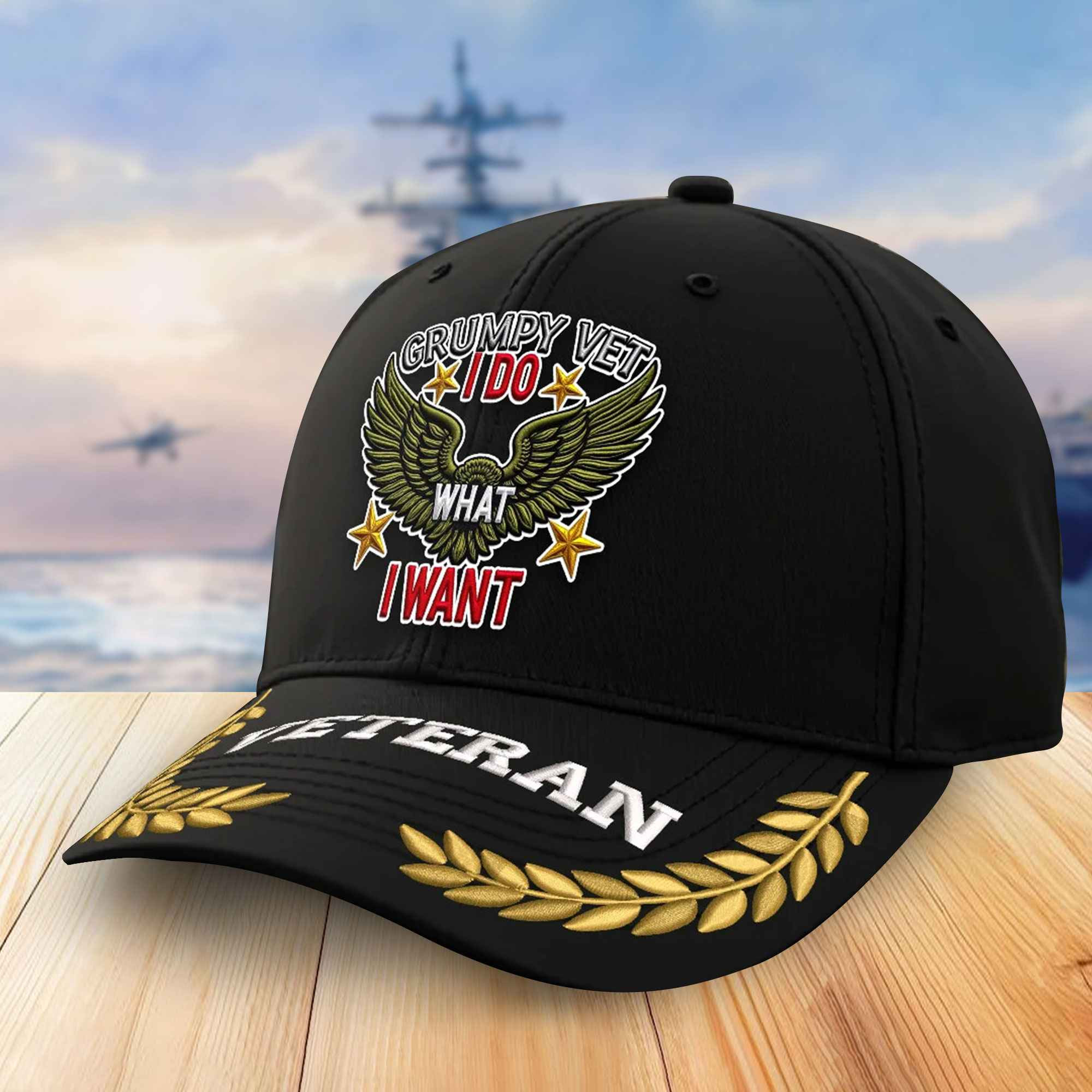 Premium US Veterans Embroidered Baseball Hats VPVC306703, Gifts For Veterans On Father’s Day, Armed Forces Day, Independence Day, Veterans Day