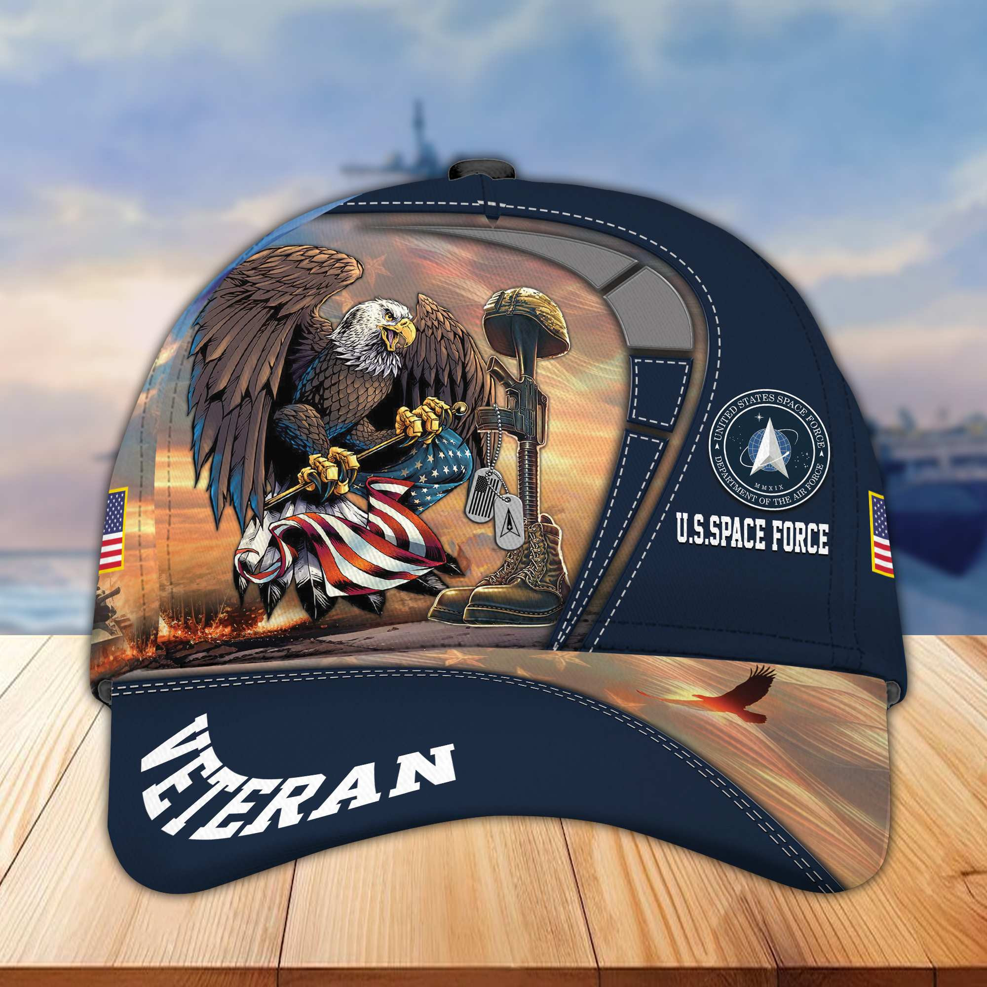 Premium US Veterans Baseball Hats BPVC100402, Gifts For US Veterans On Father’s Day, Armed Forces Day, Independence Day, Veterans Day