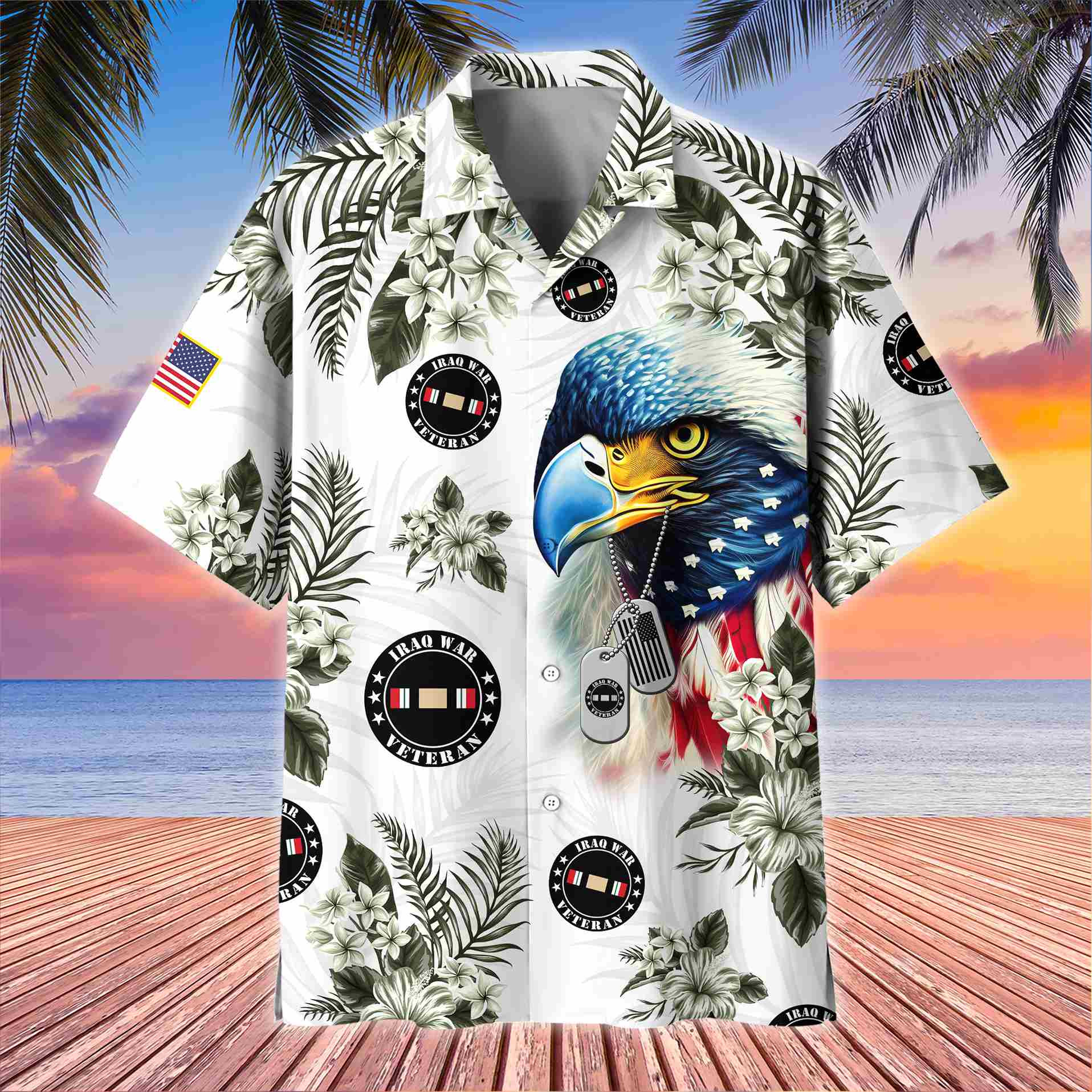 Premium Iraq War Veteran Hawaiian Shirt VPVC403803, Gifts For US Veterans, Best Gifts On Father’s Day, Armed Forces Day, Independence Day, Veterans Day