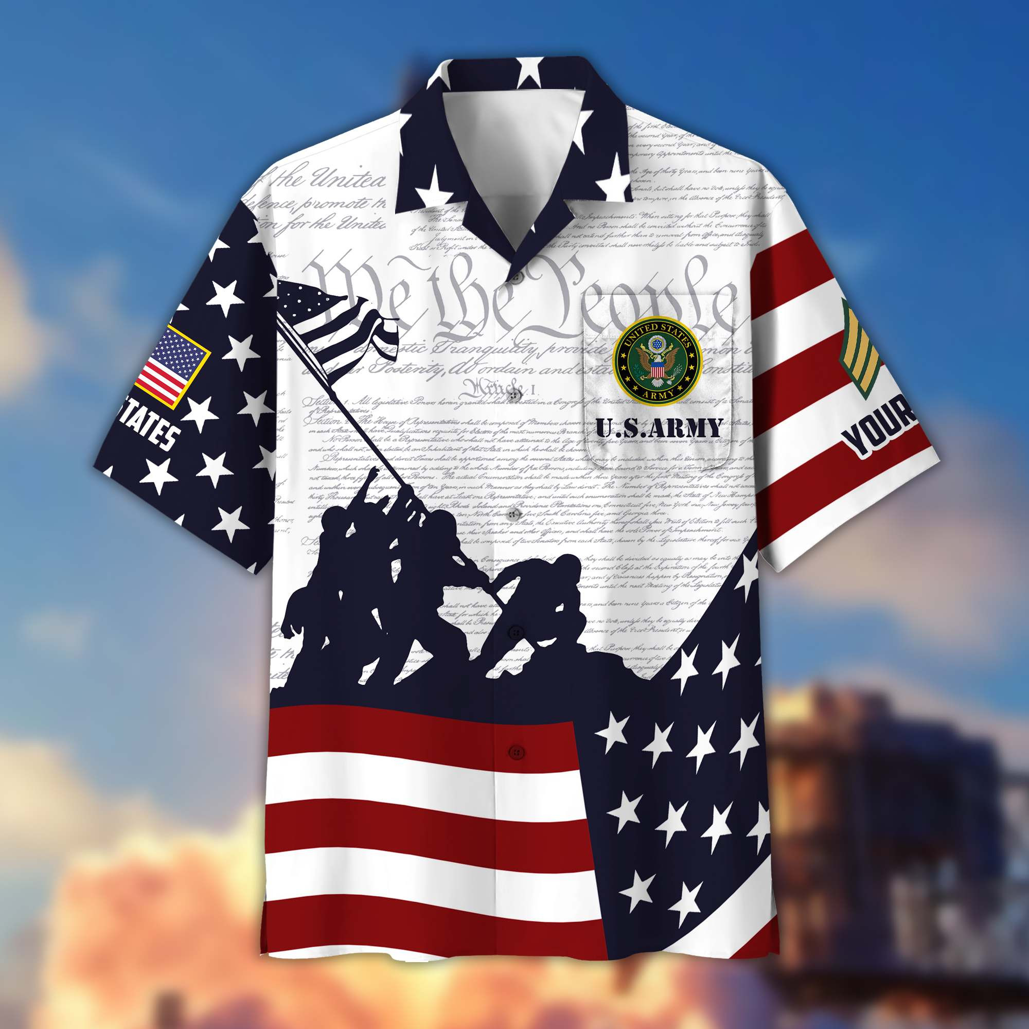 Premium Custom US Army Veteran Hawaiian Shirt VPVC403901, Gifts For Army Veteran, Best Gifts On Father’s Day, Armed Forces Day, Independence Day, Veterans Day
