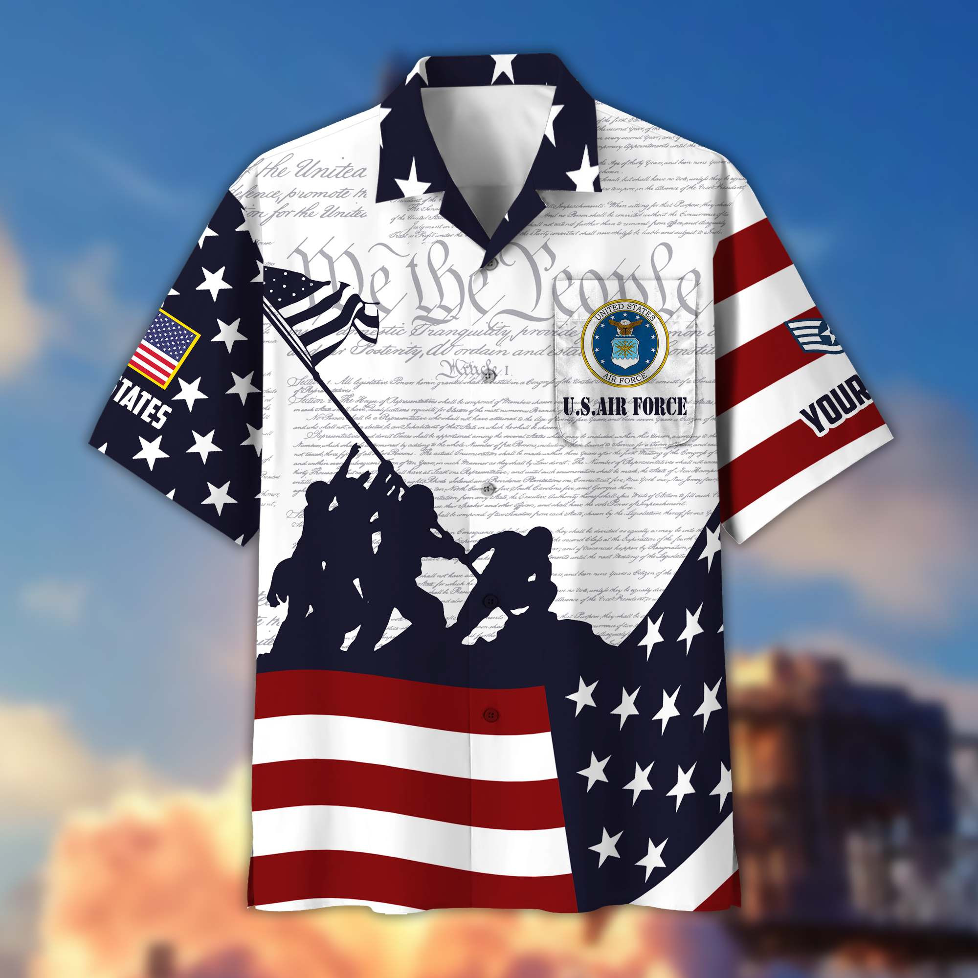 Premium Custom USAF Veteran Hawaiian Shirt VPVC403904, Gifts For Air Force Veteran, Best Gifts On Father’s Day, Armed Forces Day, Independence Day, Veterans Day
