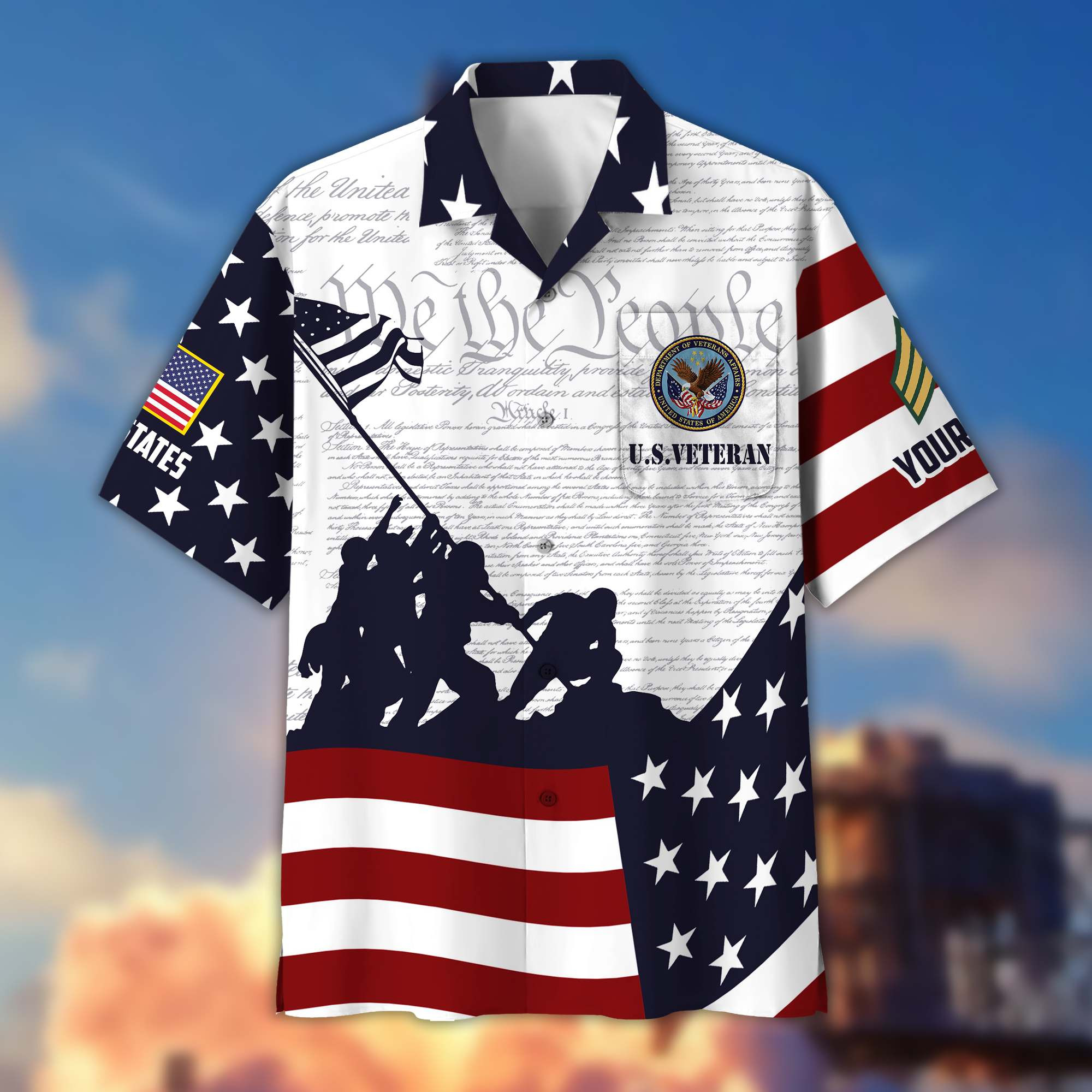 Premium Custom US Veteran Hawaiian Shirt VPVC403907, Gifts For US Veteran, Best Gifts On Father’s Day, Armed Forces Day, Independence Day, Veterans Day