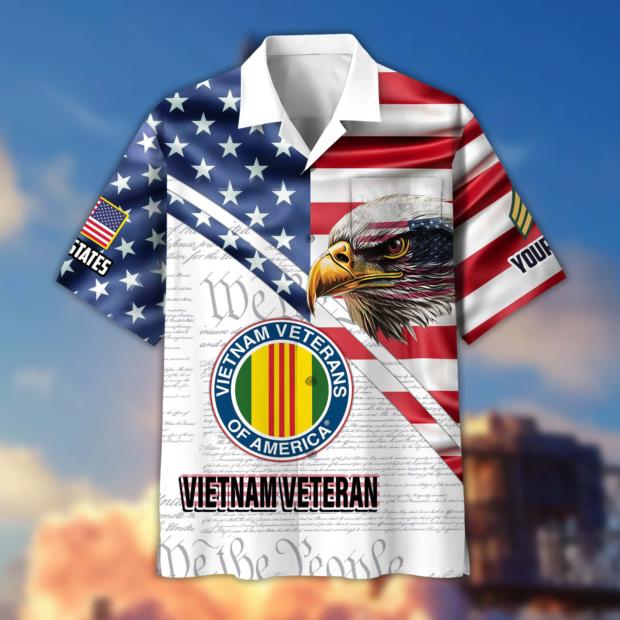 Premium Custom Vietnam Veteran Hawaiian Shirt VPVC404006, Gifts For Vietnam Veteran, Best Gifts On Father’s Day, Armed Forces Day, Independence Day, Veterans Day