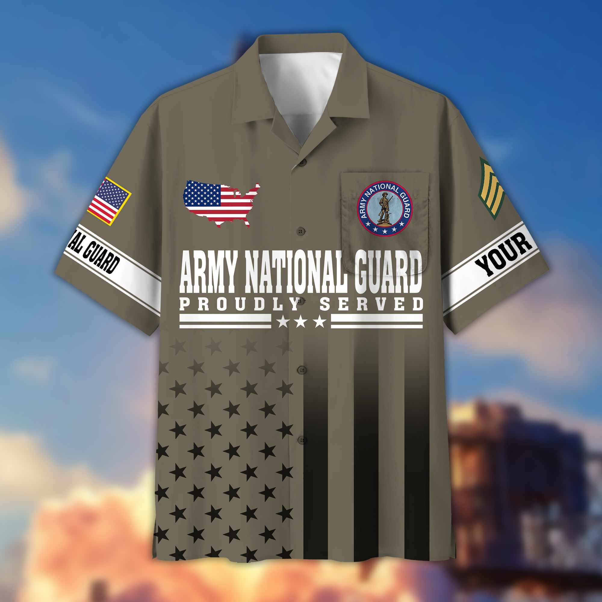 Premium Custom Army National Guard Hawaiian Shirt VPVC404108, Gifts For Army National Guard Veteran, Best Gifts On Father’s Day, Armed Forces Day, Independence Day, Veterans Day