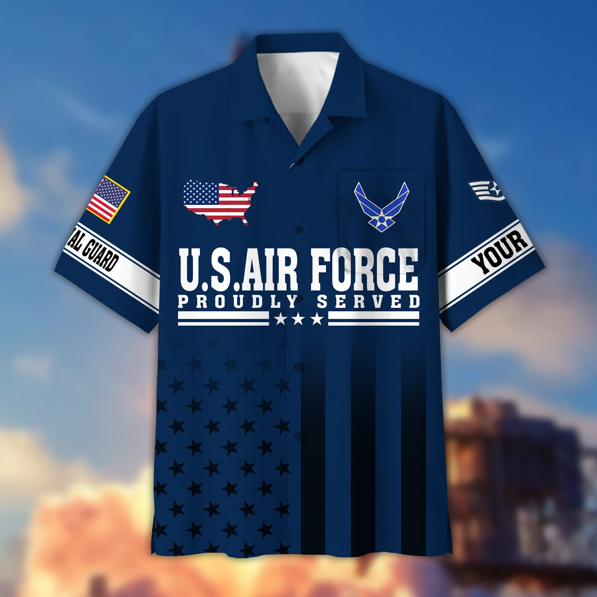 Premium Custom USAF Veteran Hawaiian Shirt VPVC404112, Gifts For Air Force Veteran, Best Gifts On Father’s Day, Armed Forces Day, Independence Day, Veterans Day