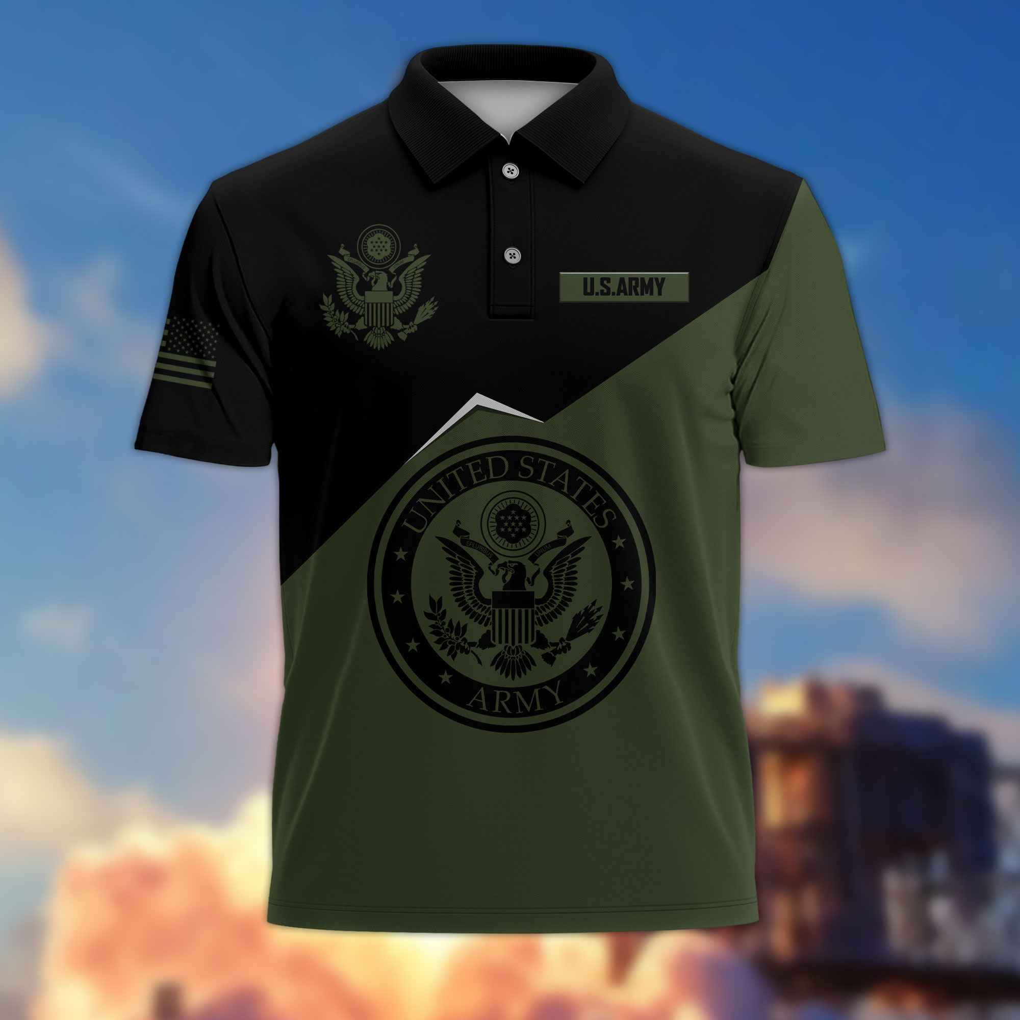 Unique US Army Polo Shirt VPVC216801, Gifts For Army Veteran, Best Gifts On Father’s Day, Independence Day, Veterans Day