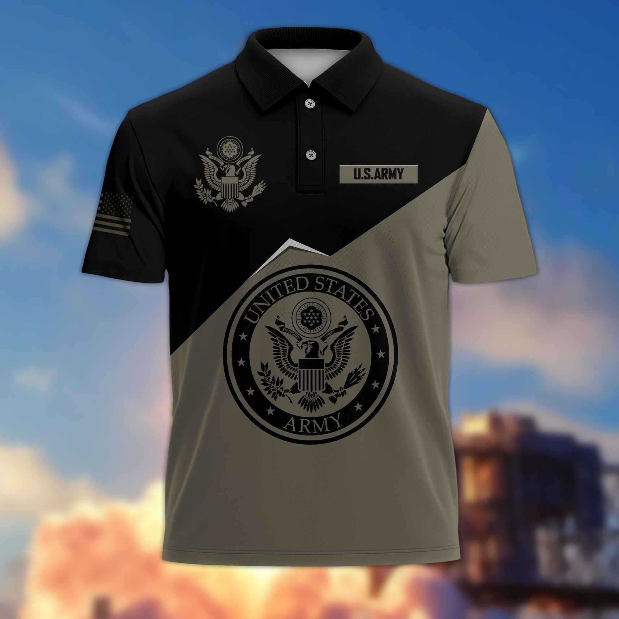 Unique US Army Polo Shirt VPVC216810, Gifts For Army Veteran, Best Gifts On Father’s Day, Independence Day, Veterans Day
