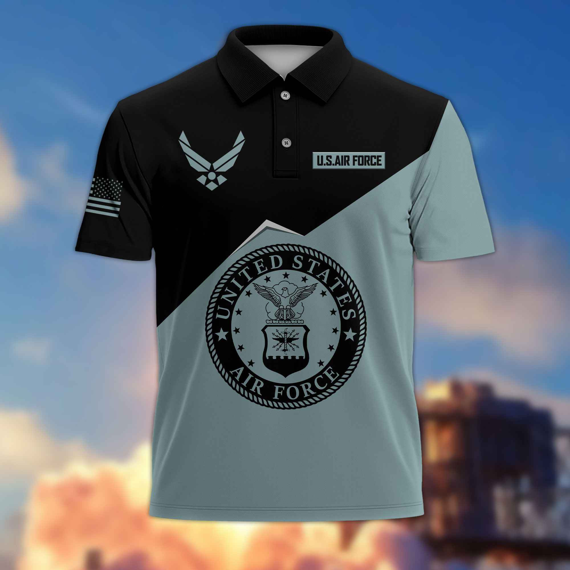 Unique USAF Polo Shirt VPVC216804, Gifts For Air Force Veteran, Best Gifts On Father’s Day, Independence Day, Veterans Day