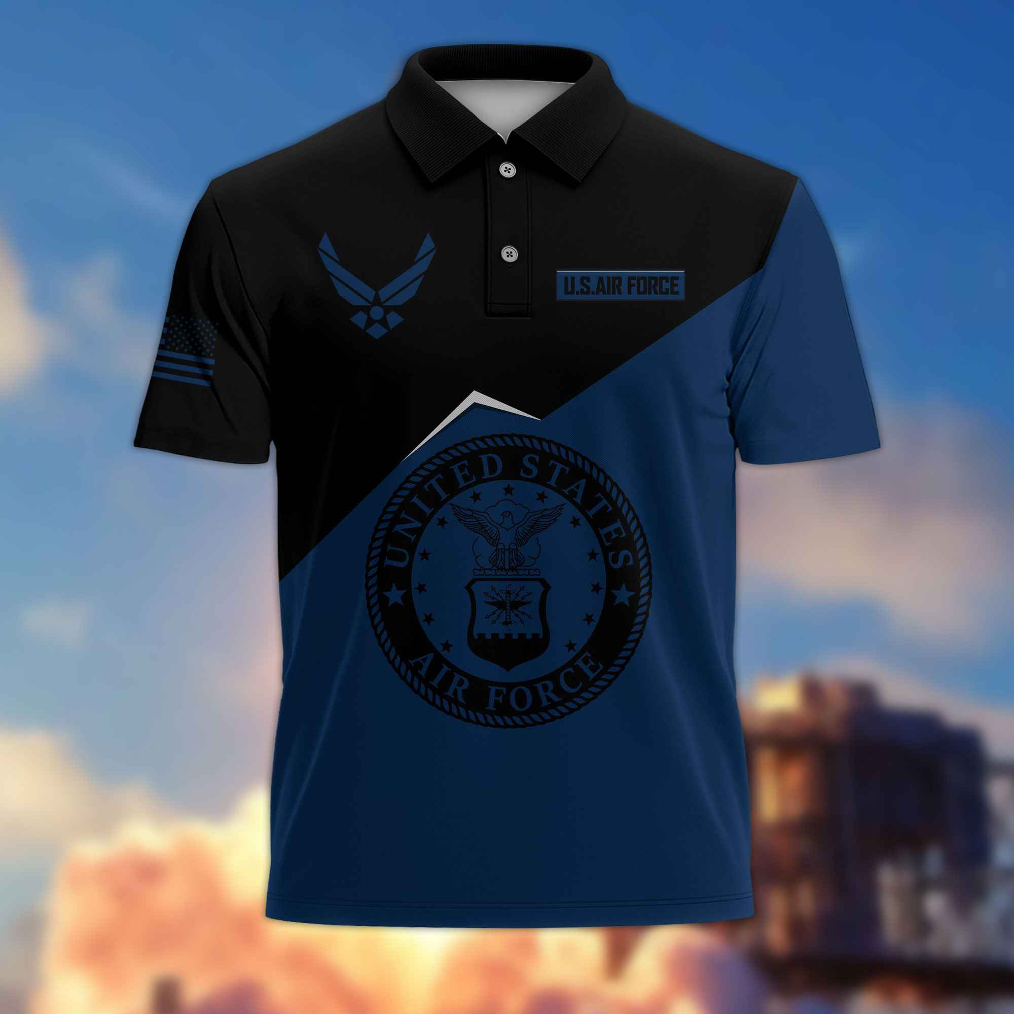 Unique USAF Polo Shirt VPVC216812, Gifts For Air Force Veteran, Best Gifts On Father’s Day, Independence Day, Veterans Day