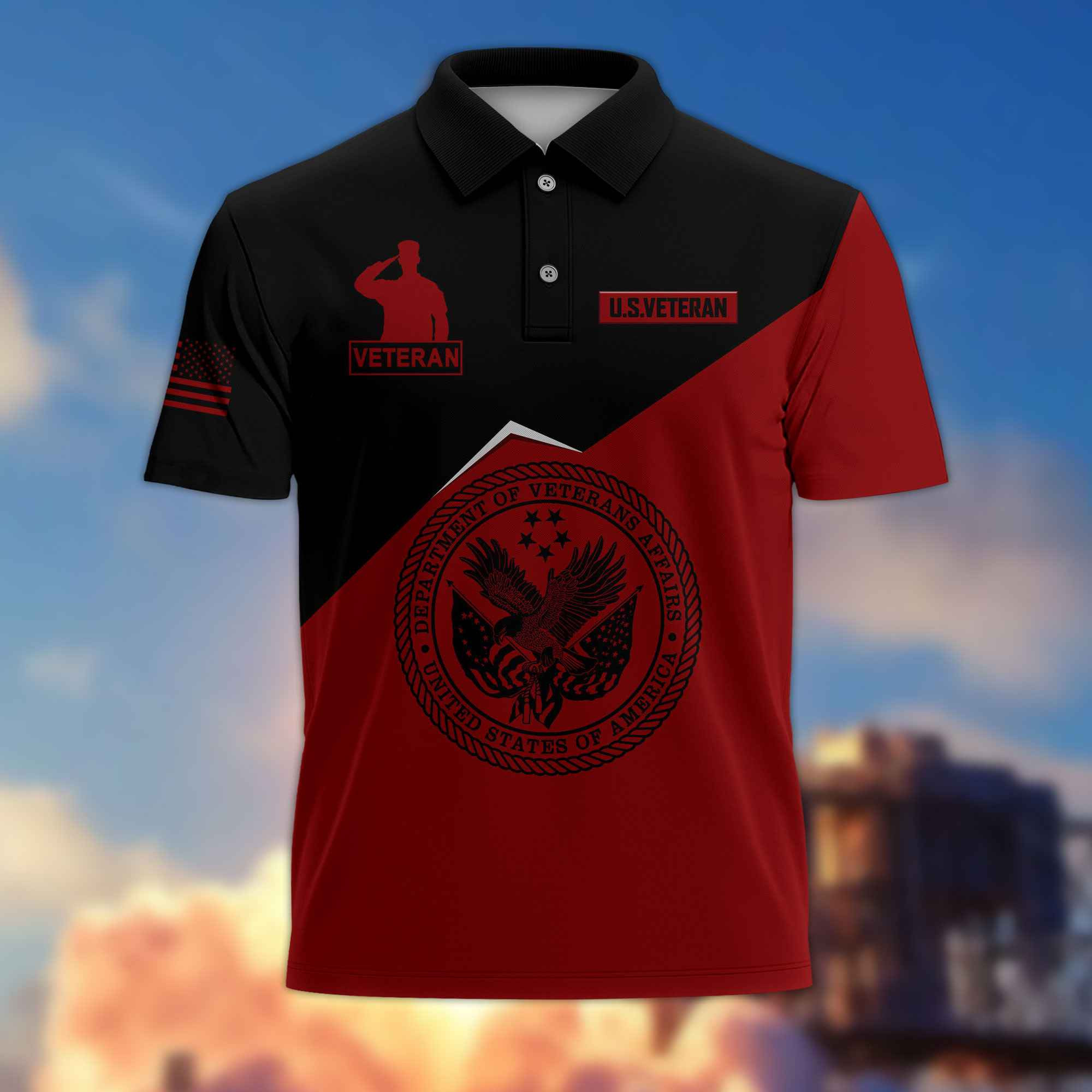 Unique US Veteran Polo Shirt VPVC216807, Gifts For US Veteran, Best Gifts On Father’s Day, Independence Day, Veterans Day
