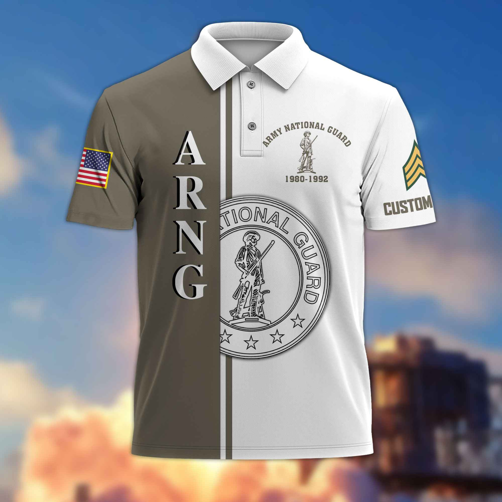 Premium Custom US Army National Guard Polo Shirt VPVC217508, Gifts For Army National Guard Veteran, Best Gifts On Father’s Day, Armed Forces Day, Independence Day, Veterans Day