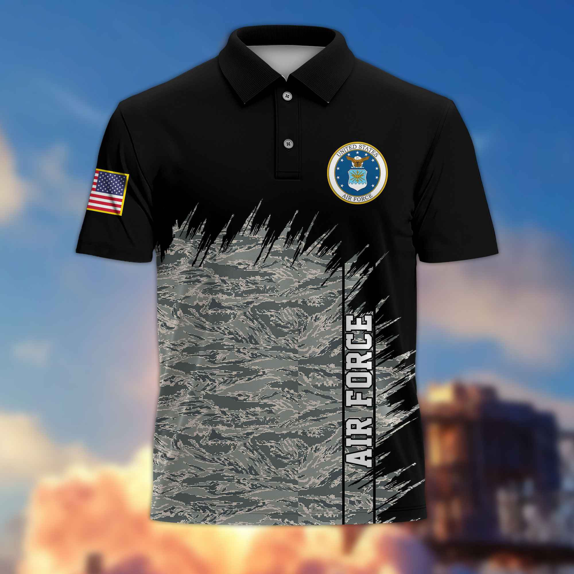 Unique USAF Polo Shirt VPVC217704, Gifts For Air Force Veteran, Best Gifts On Father’s Day, Independence Day, Veterans Day